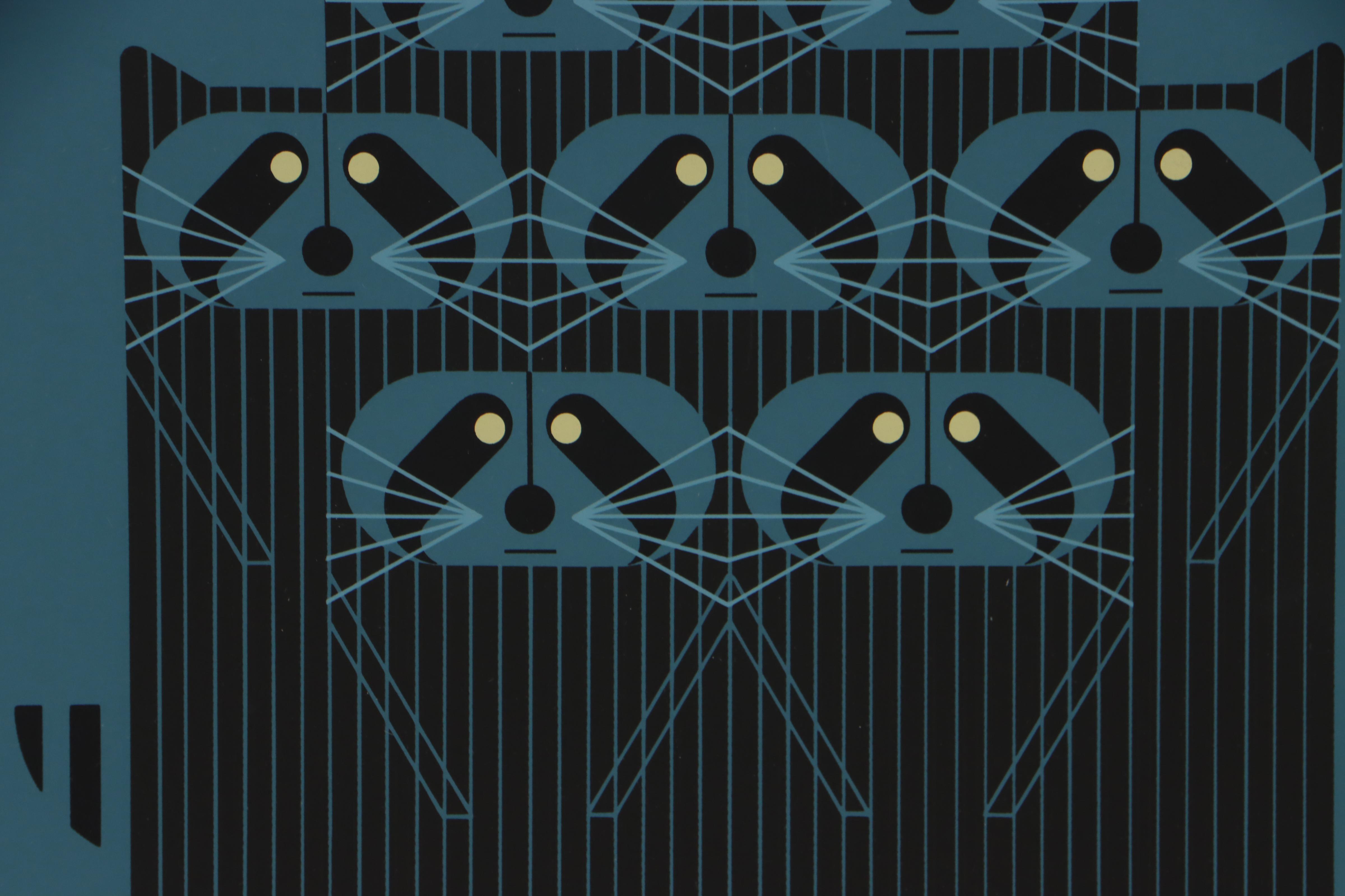 Charley Harper Serigraph "Raccpack," 1975