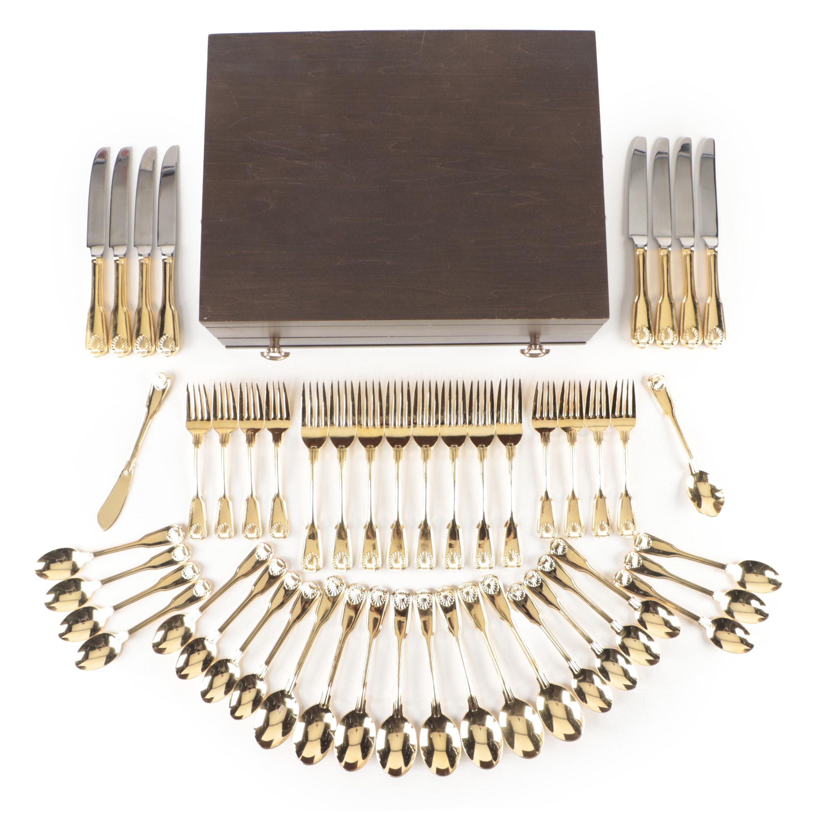 Supreme Cutlery by Towle "Golden London Shell" Stainless Steel Flatware