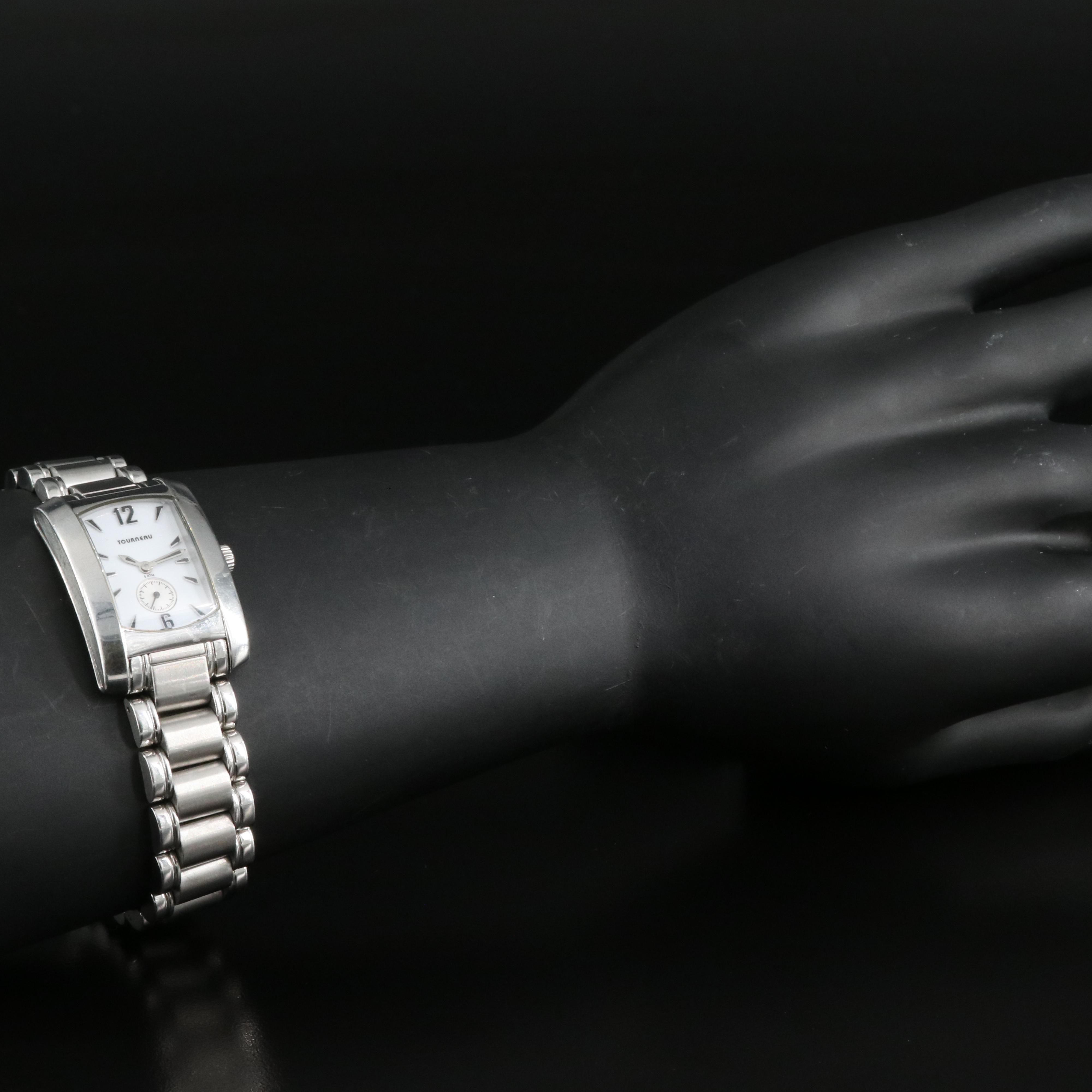 Tourneau Tank - Style Stainless Steel Watch