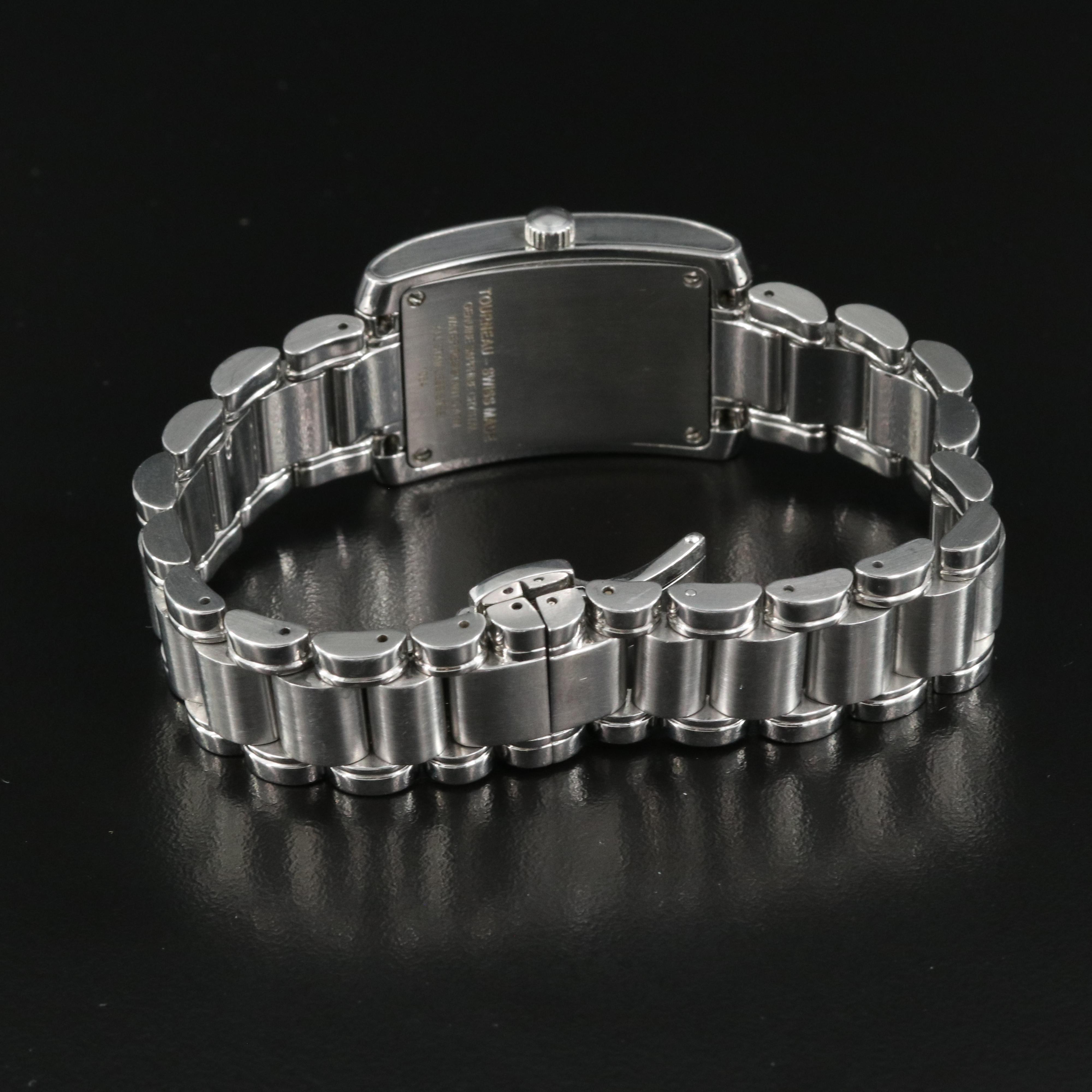 Tourneau Tank - Style Stainless Steel Watch