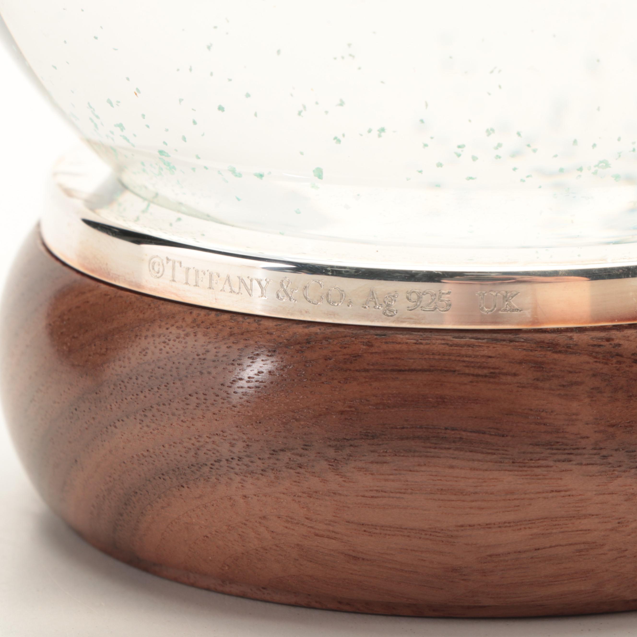 Tiffany & Co. Snow Globe with Sterling Silver Accent Band