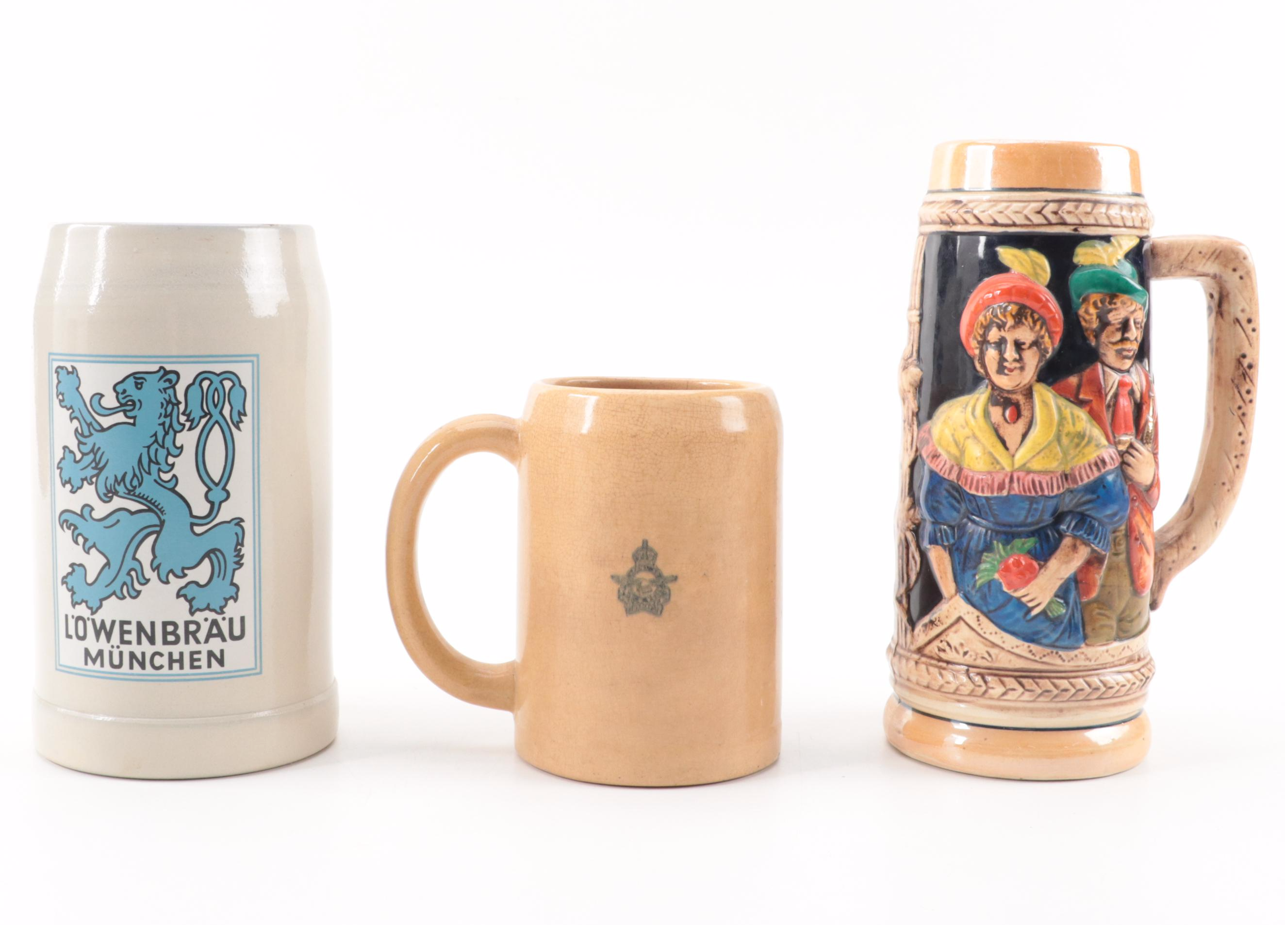 Anheuser-Busch Budweiser Holiday Collector Series and Other Beer Steins