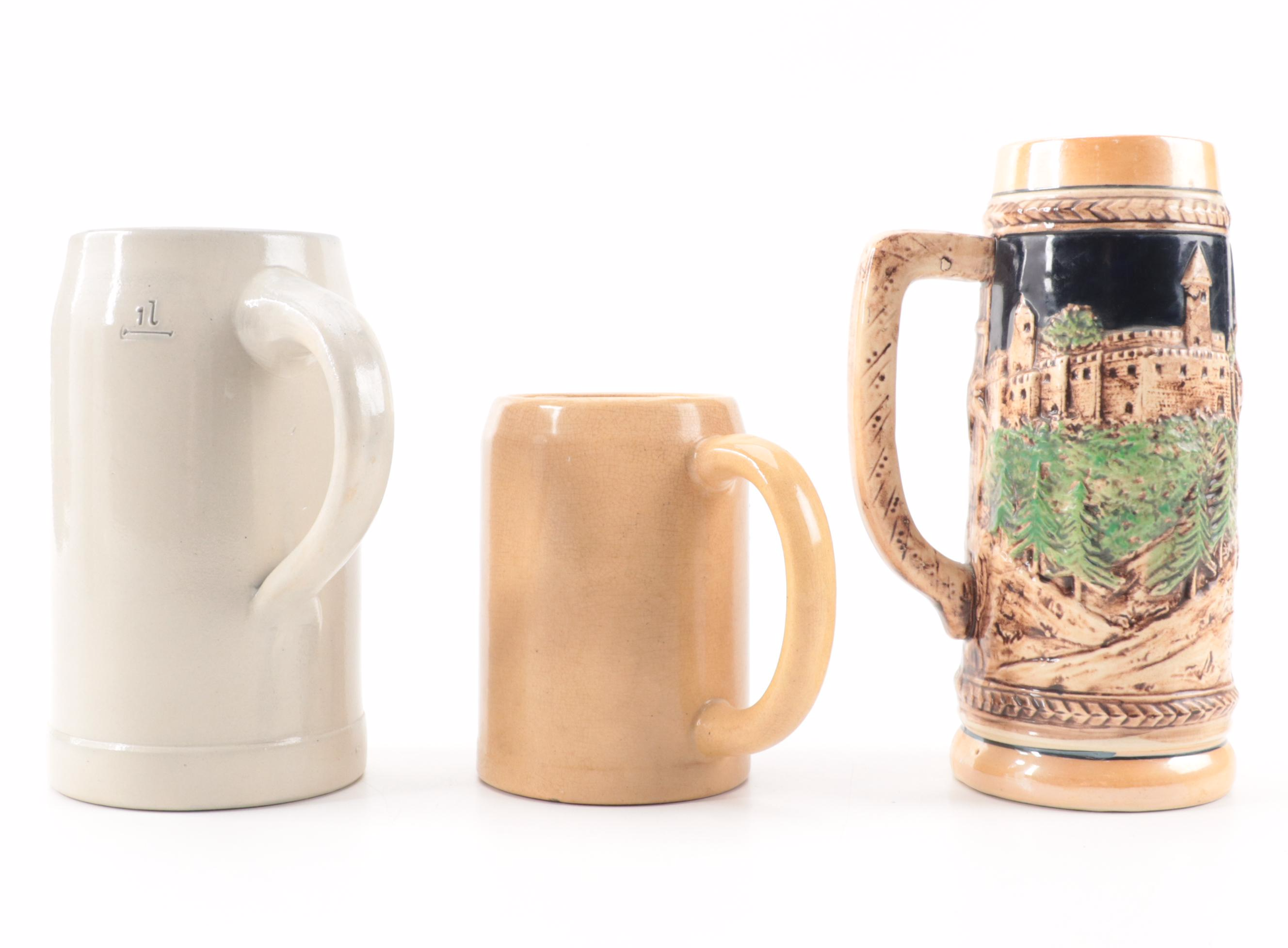 Anheuser-Busch Budweiser Holiday Collector Series and Other Beer Steins