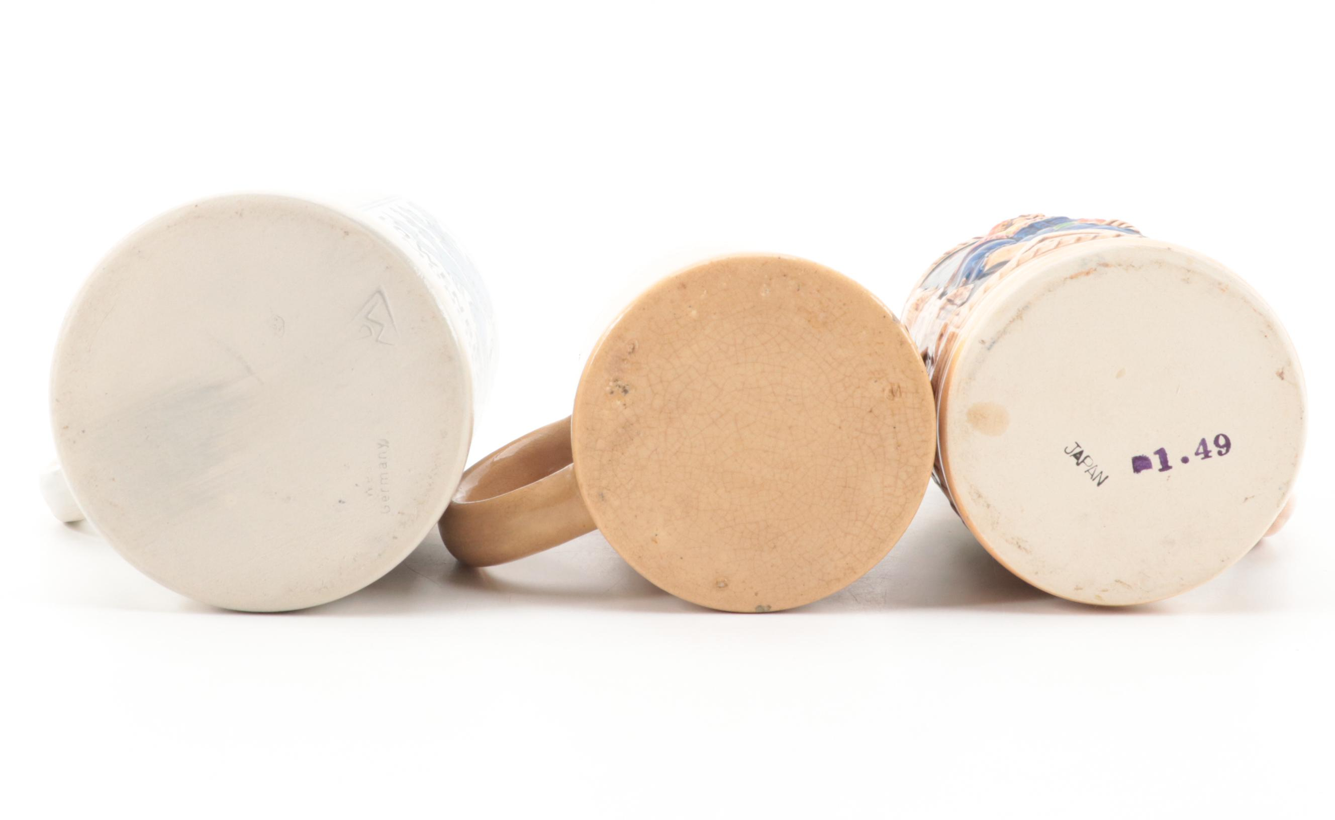 Anheuser-Busch Budweiser Holiday Collector Series and Other Beer Steins