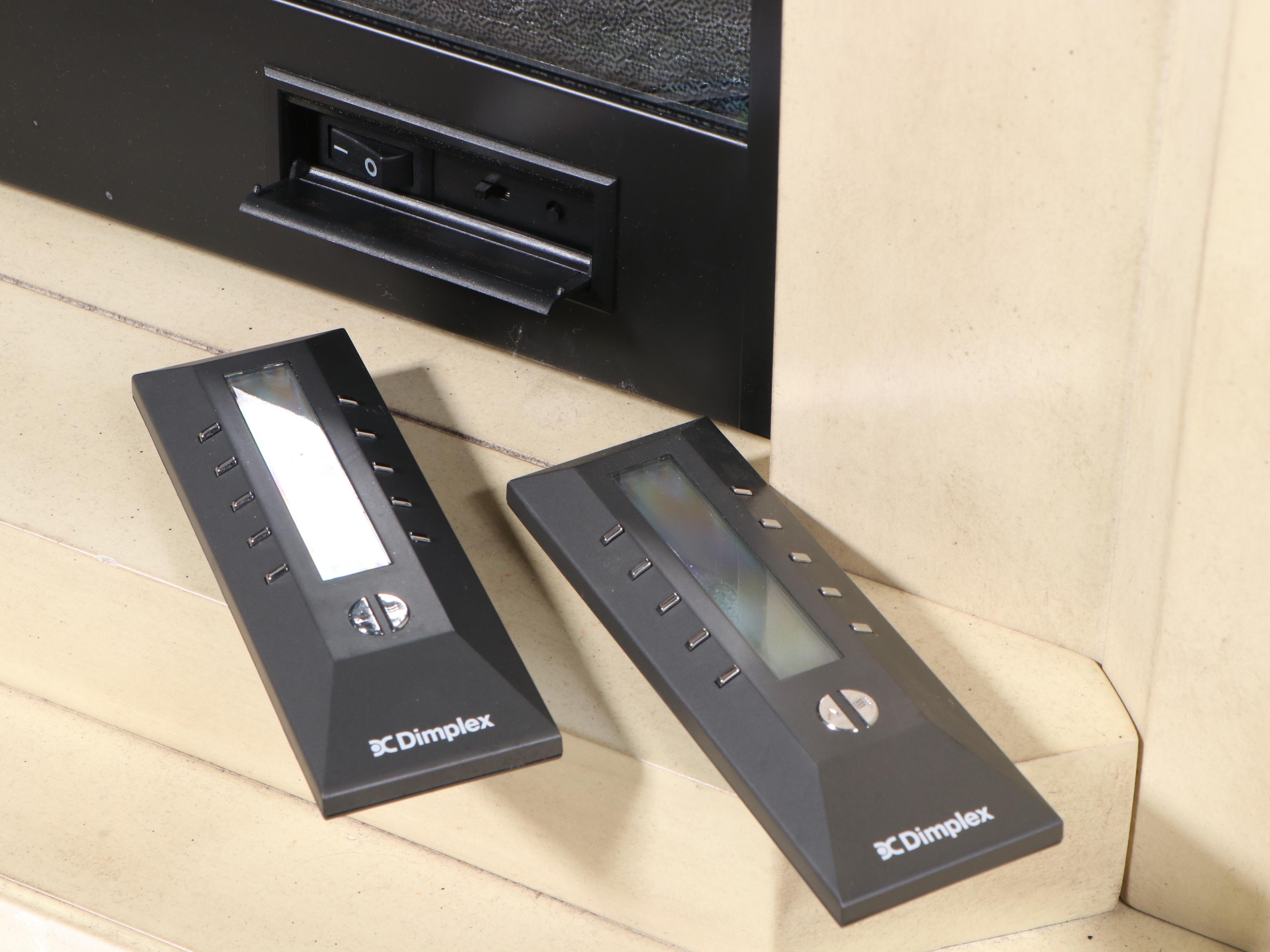 Dimplex Electric Fireplace Heater with Painted Mantel Cabinet