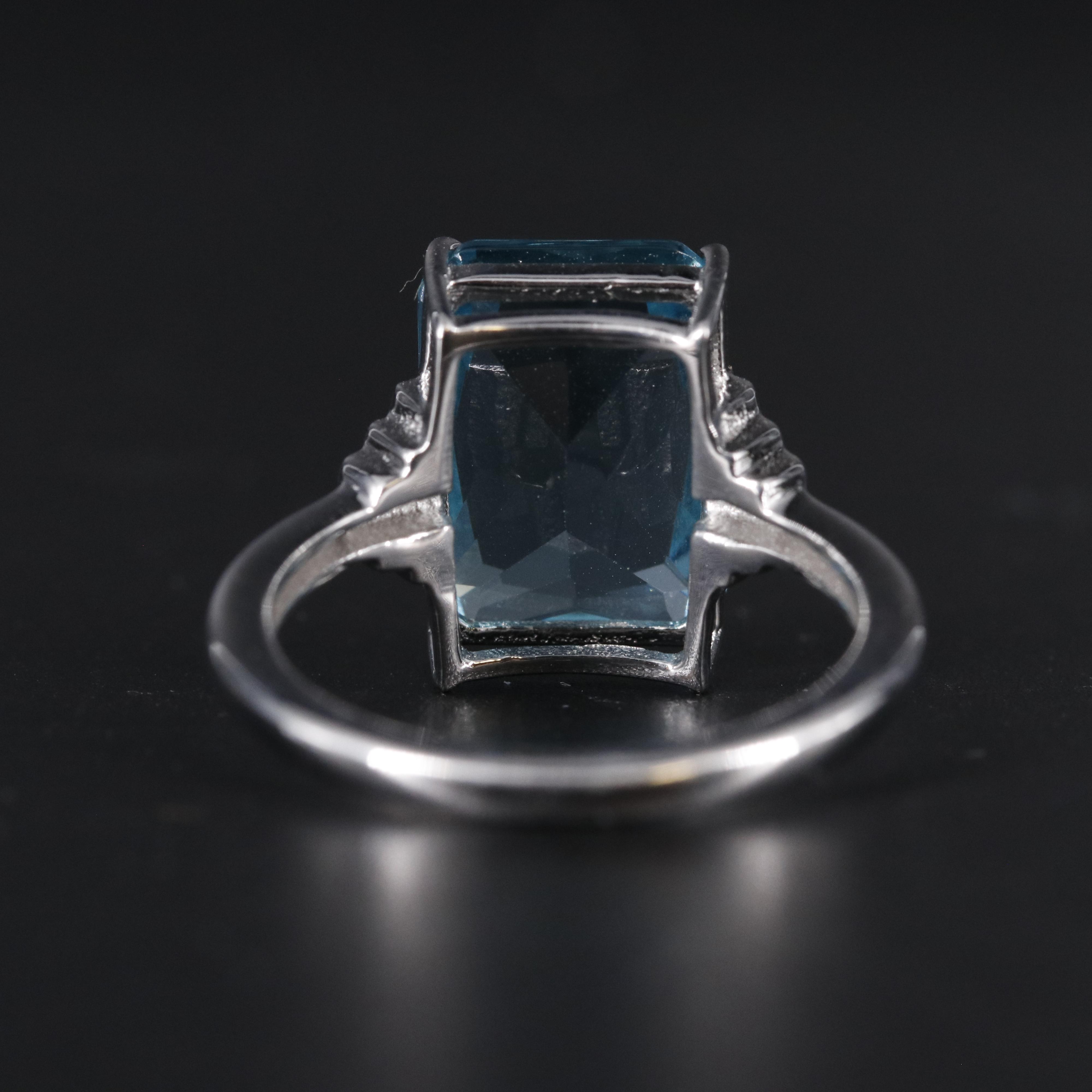 Sterling Silver Aquamarine Ring