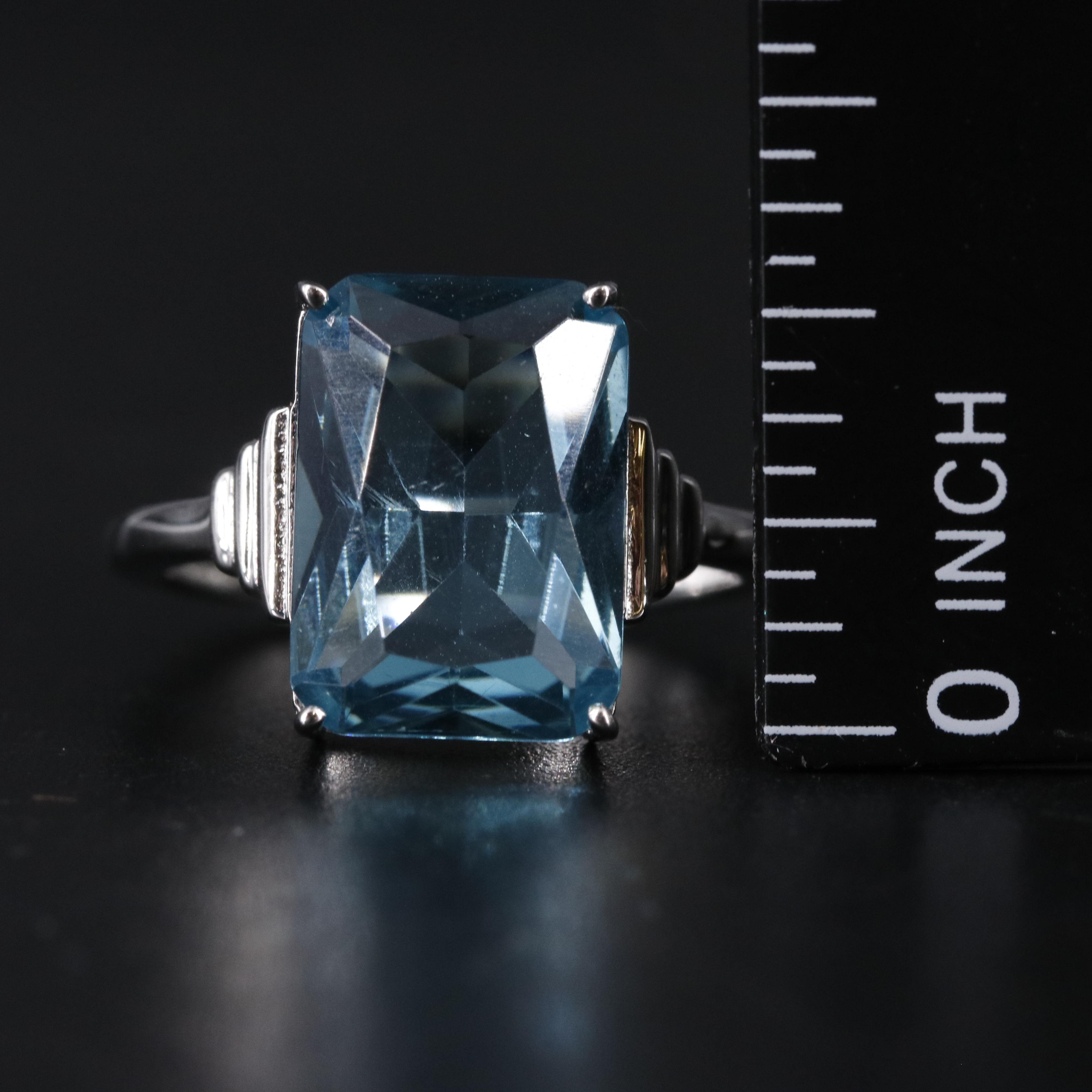 Sterling Silver Aquamarine Ring