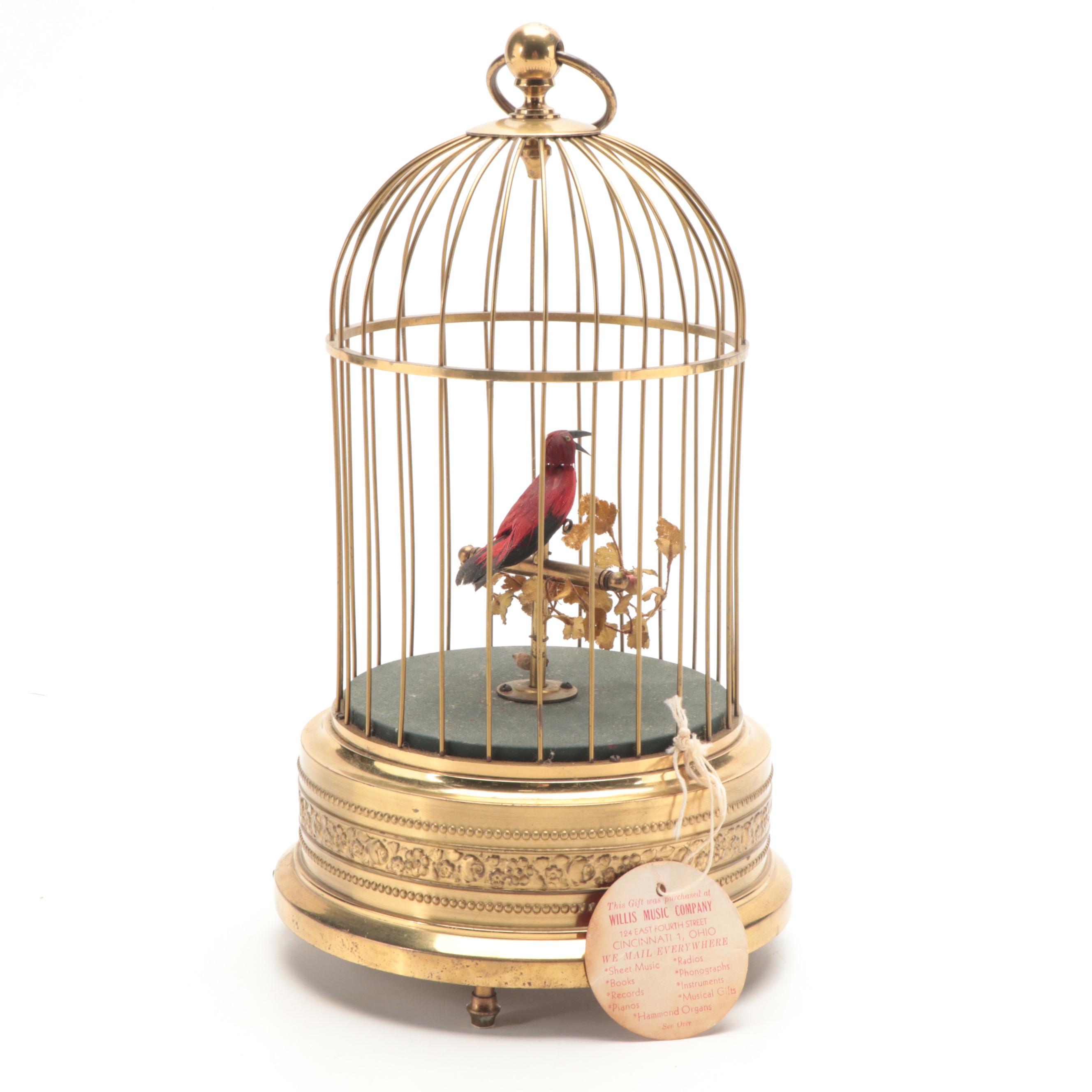 German Bird Cage Music Box