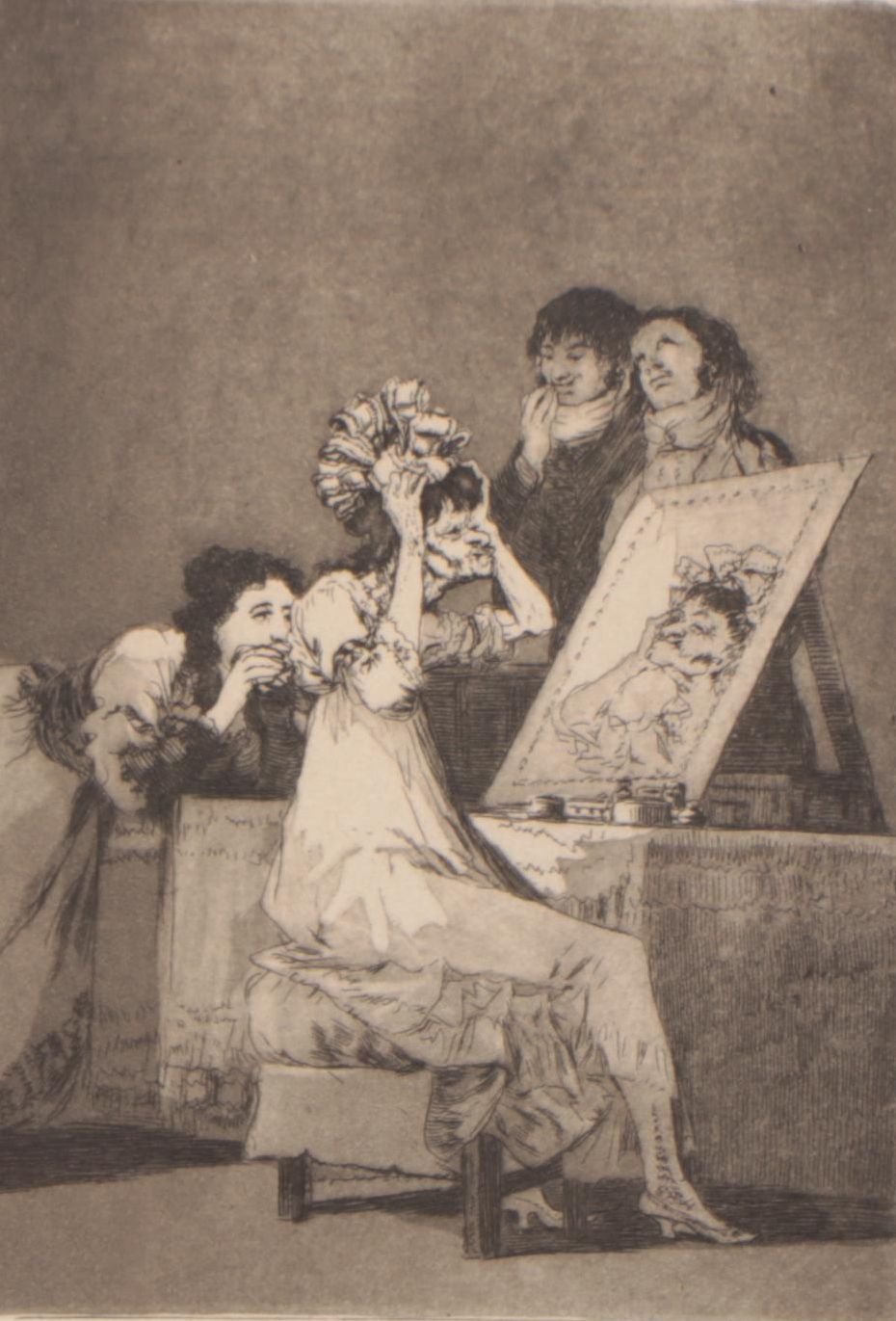 Francisco Goya Etching With Aquatint "Hasta la muerte"