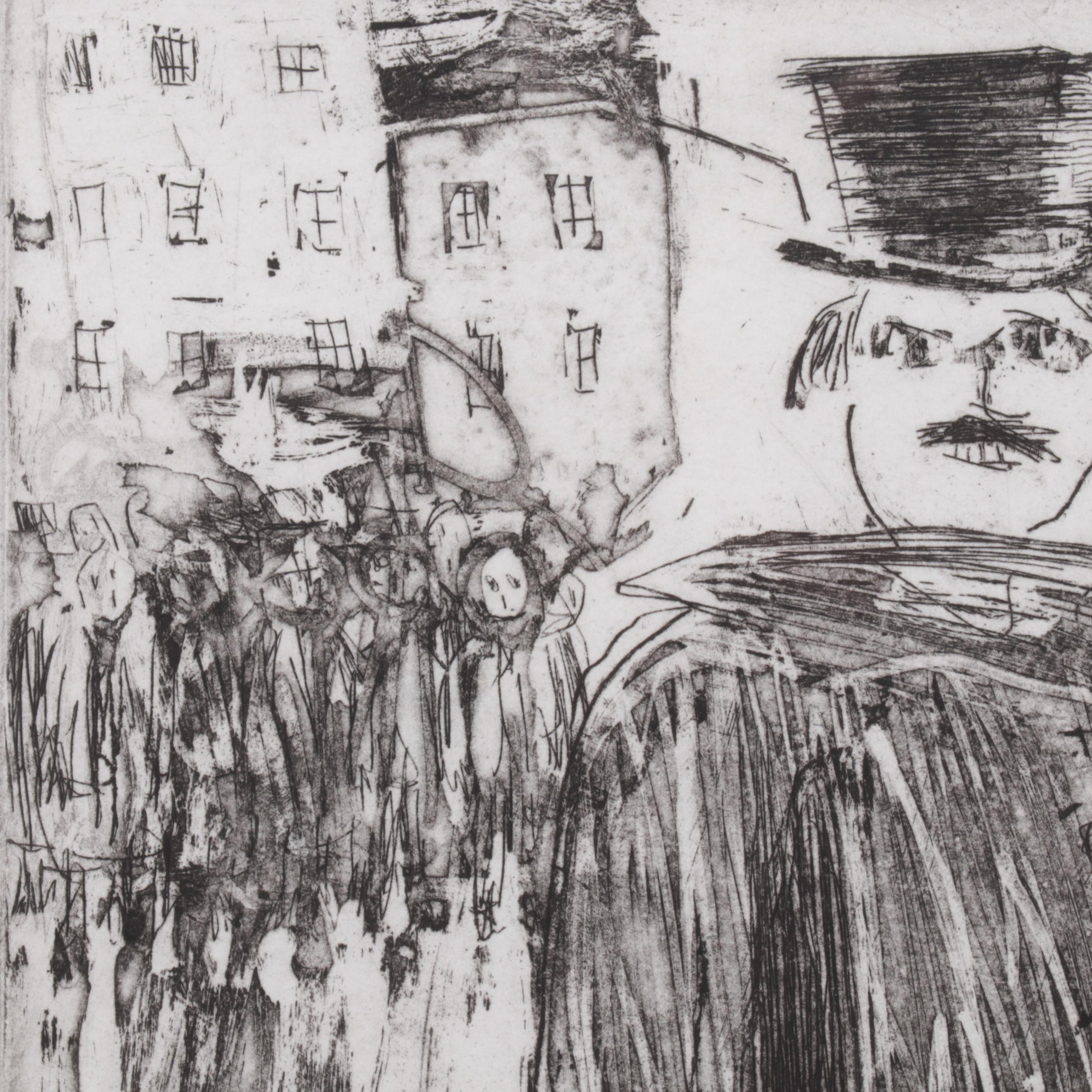 Sidney Chafetz Etching With Aquatint "Patron of the Opera," Circa 1969