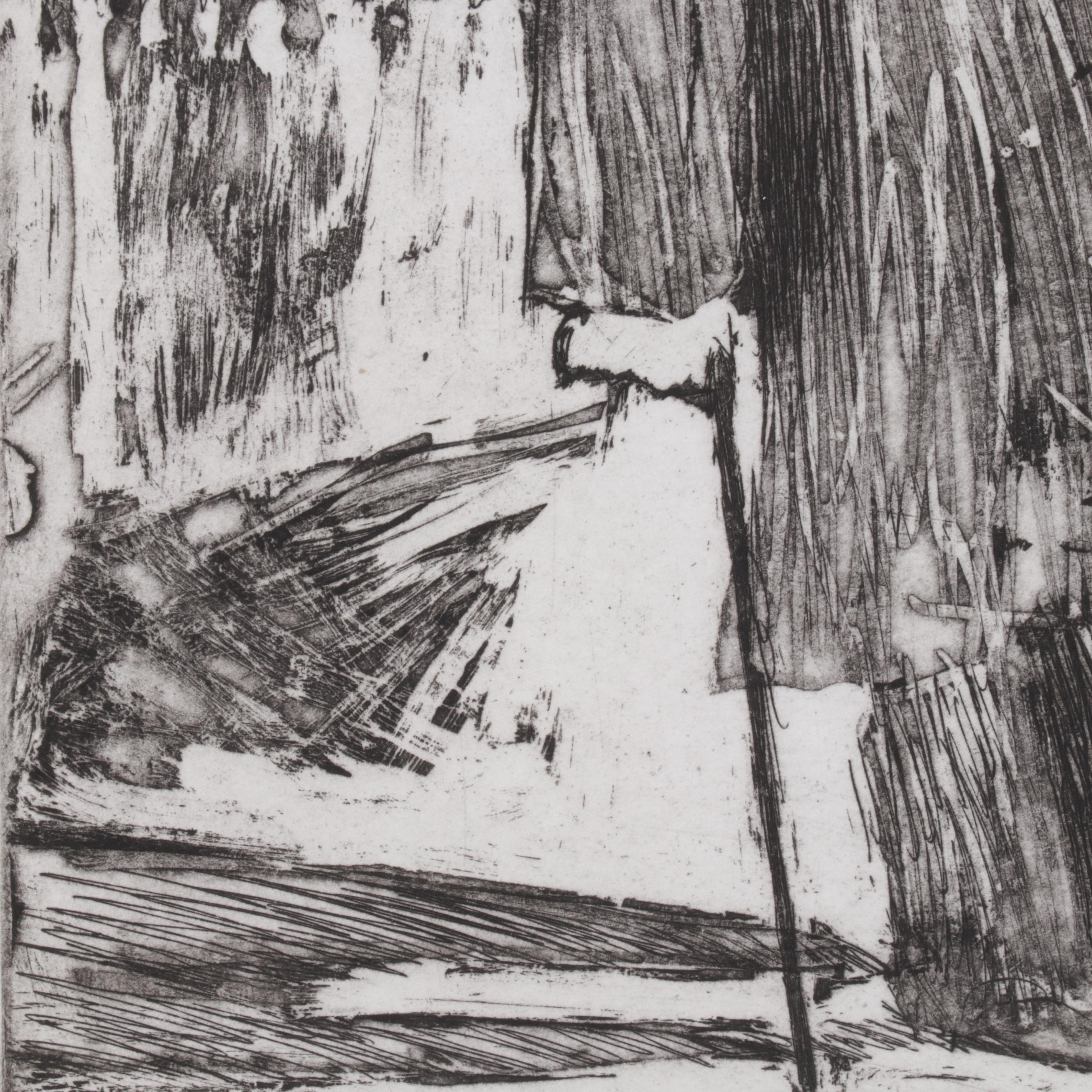 Sidney Chafetz Etching With Aquatint "Patron of the Opera," Circa 1969