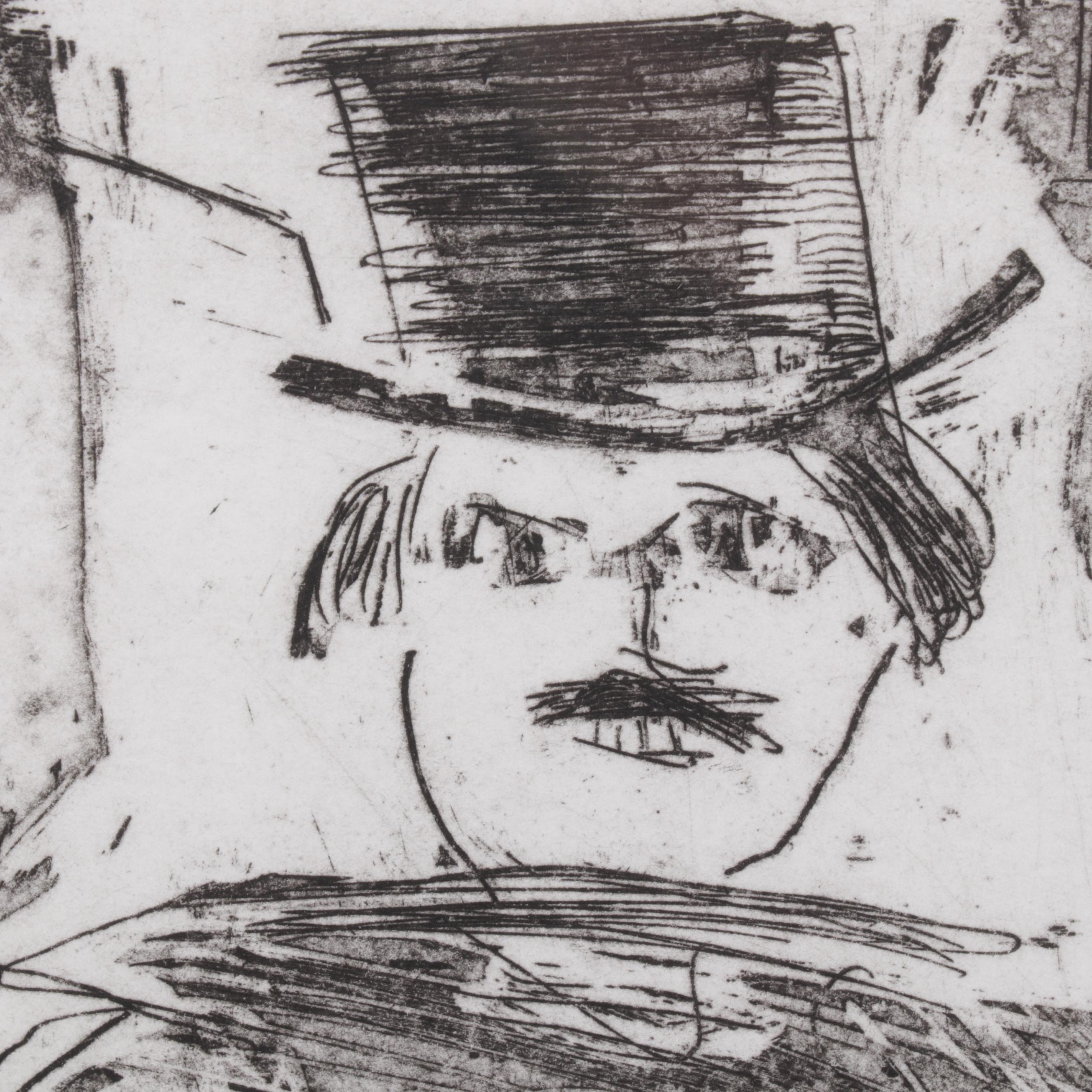 Sidney Chafetz Etching With Aquatint "Patron of the Opera," Circa 1969