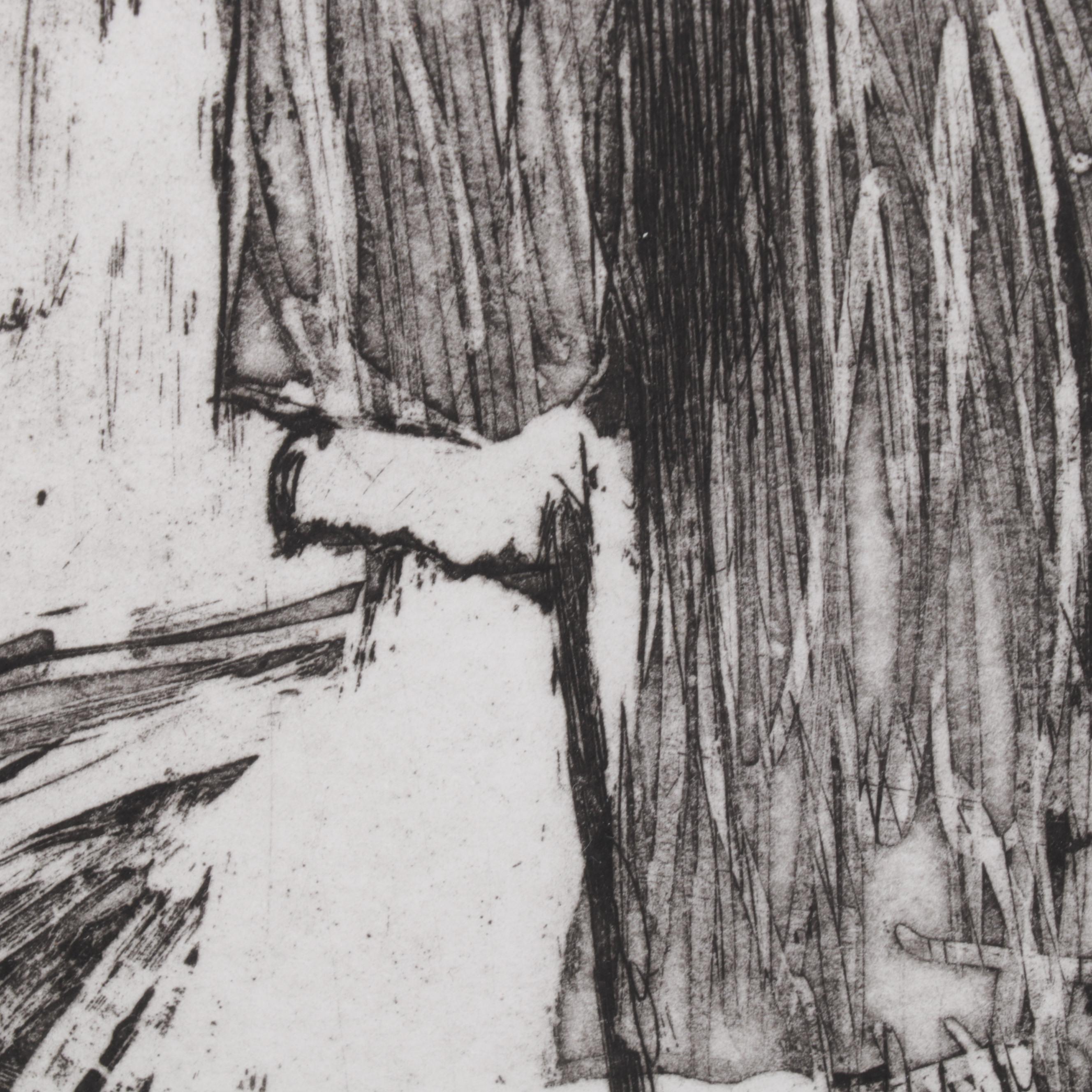 Sidney Chafetz Etching With Aquatint "Patron of the Opera," Circa 1969