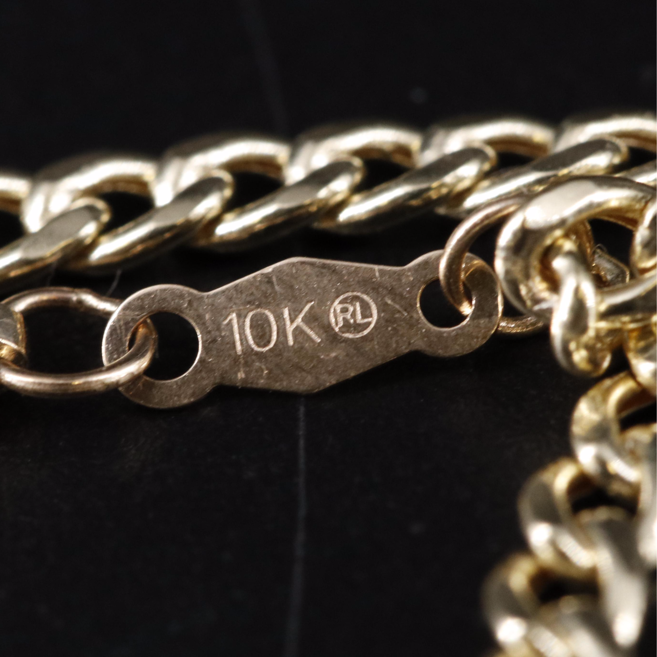 10K Heart Bracelet