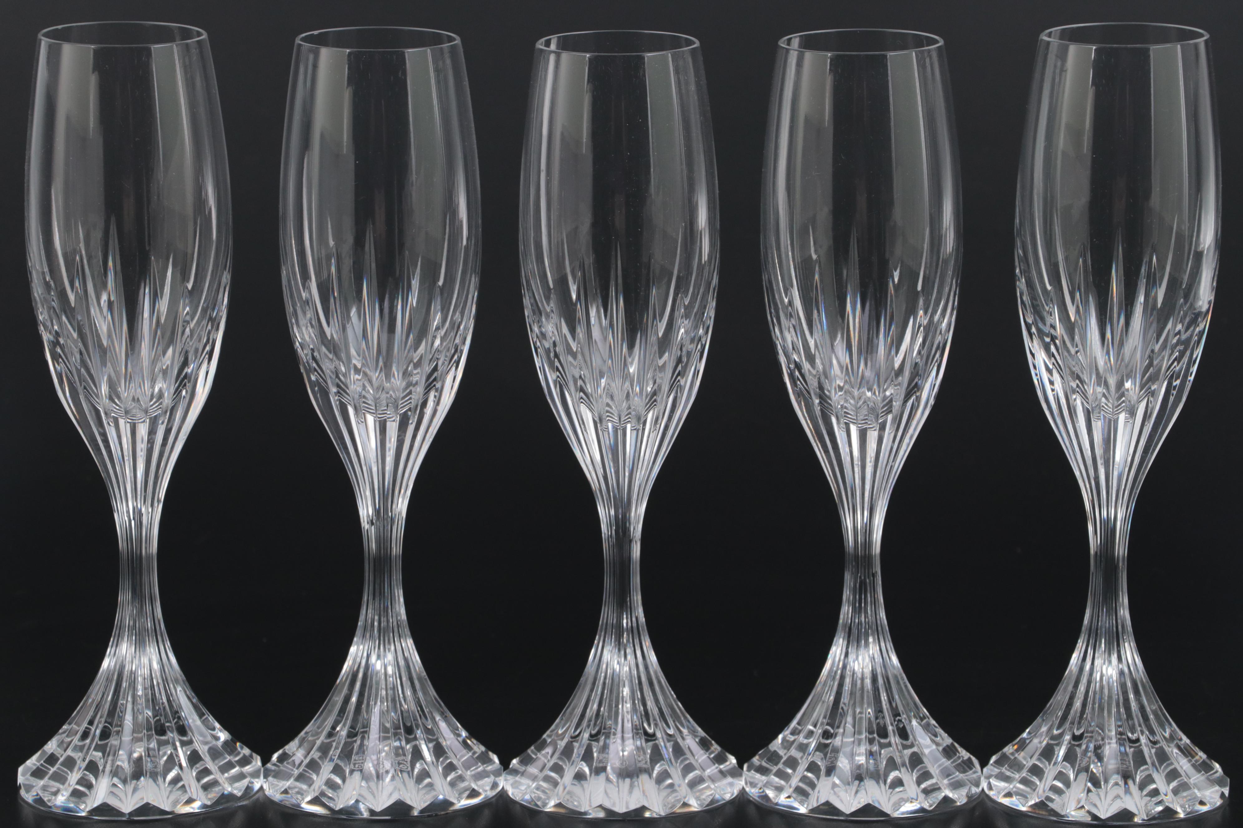 Baccarat Crystal "Masséna" Champagne Flutes