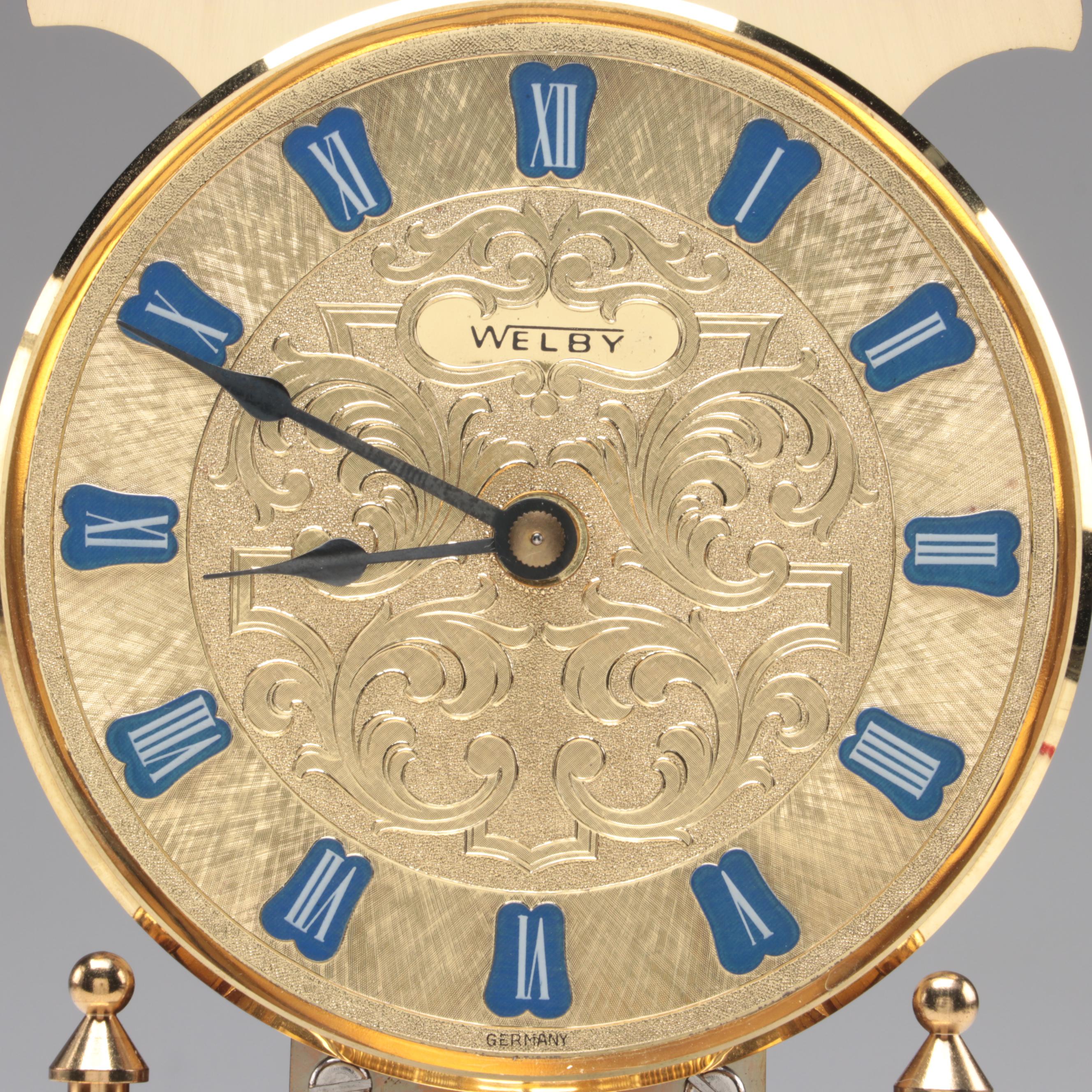 Welby German Gold Tone Anniversary Clock