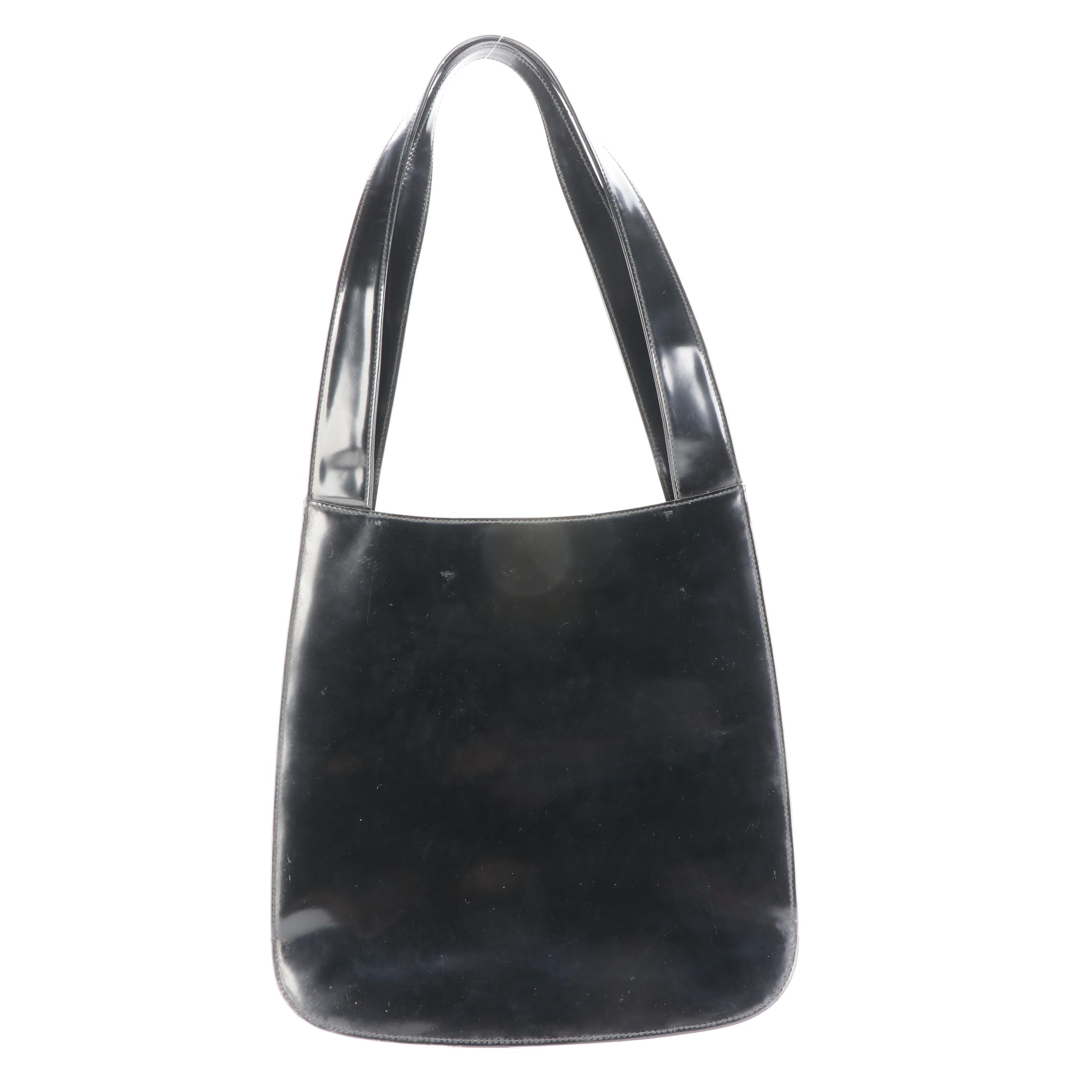 Gucci Horsebit Slim Shoulder Bag in Black Mastercalf Glazed Leather