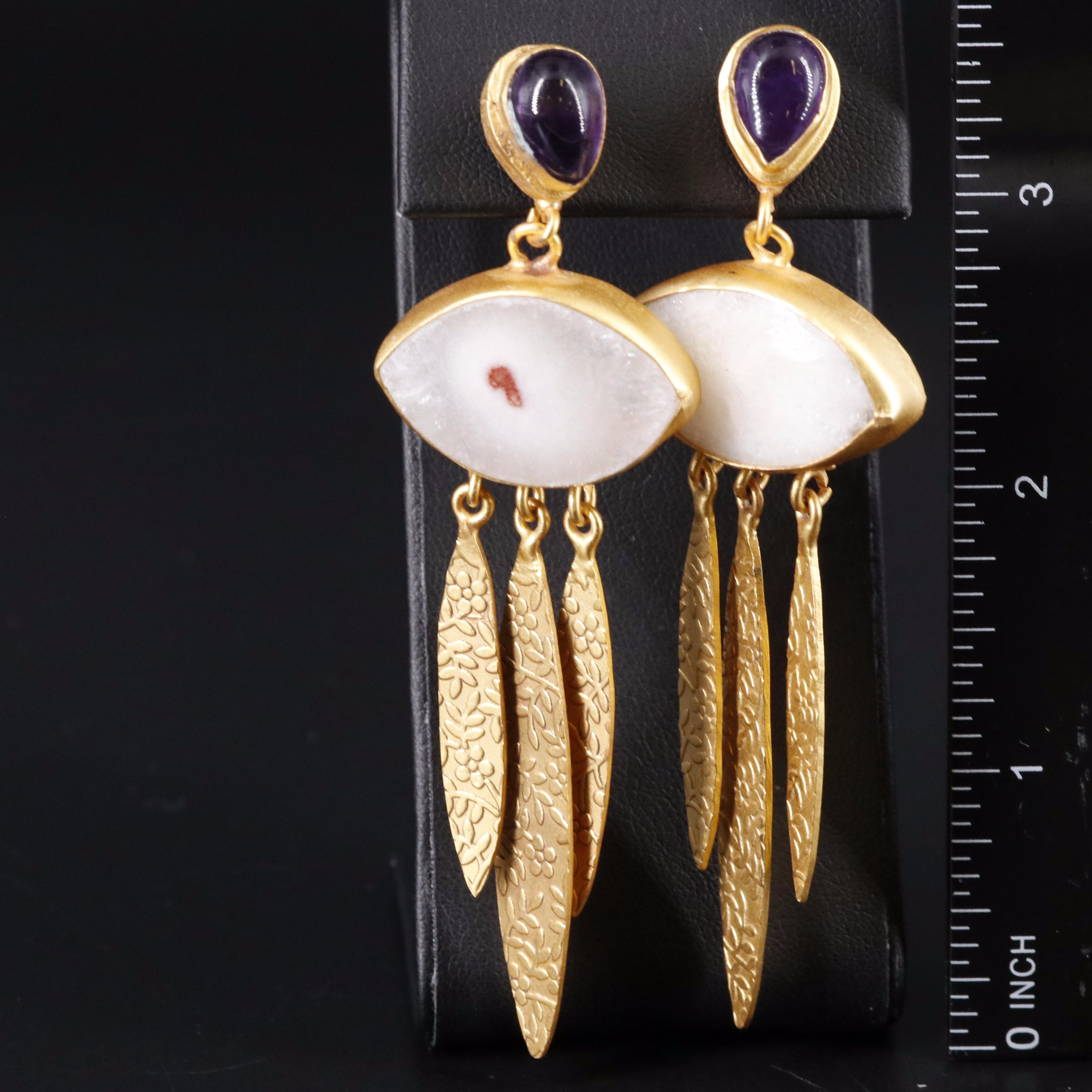 Gemstone Chandelier Earrings