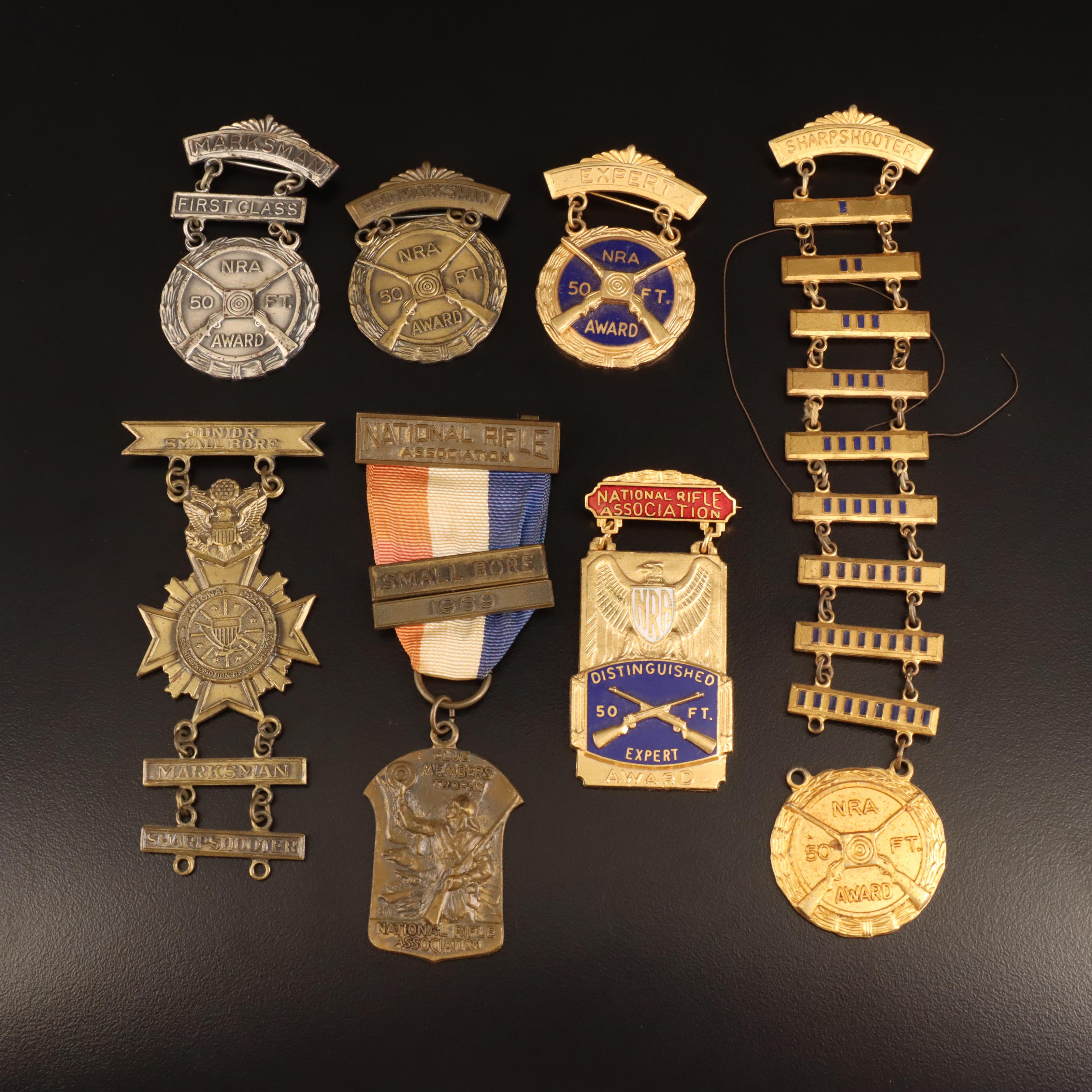 Marksman Badges Featuring National Rifle Association