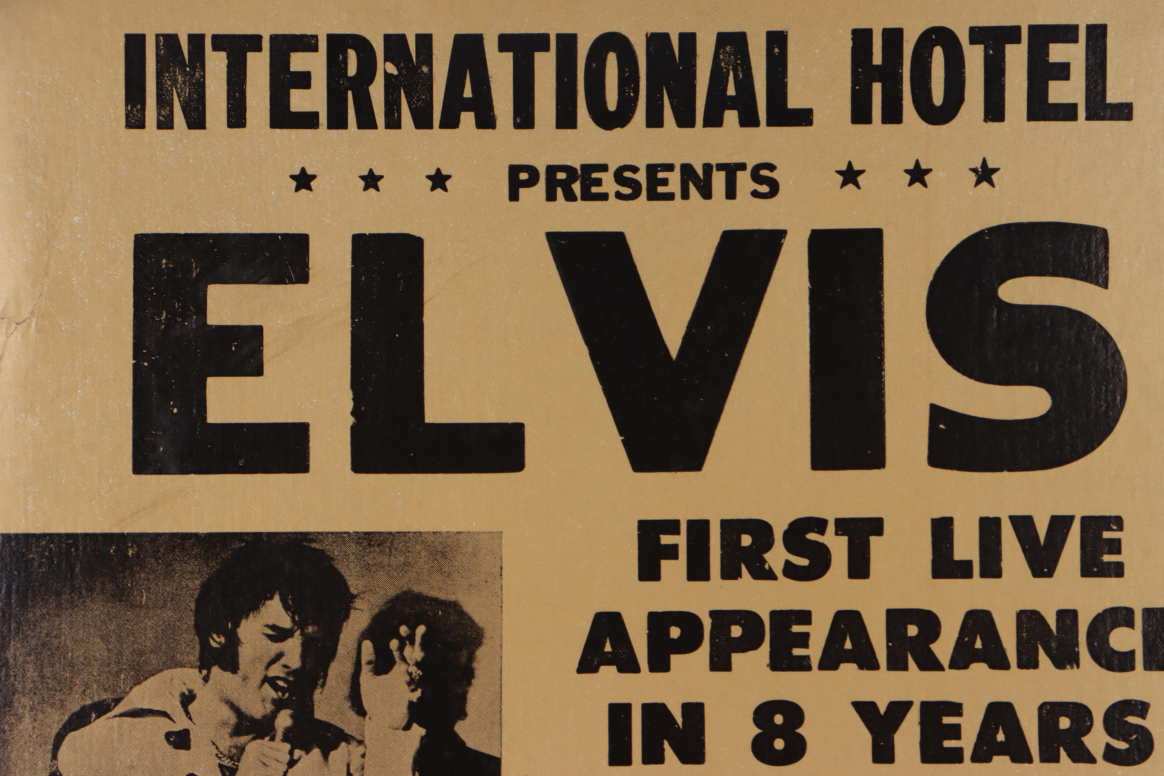 Elvis Concert Poster For International Hotel, Las Vegas
