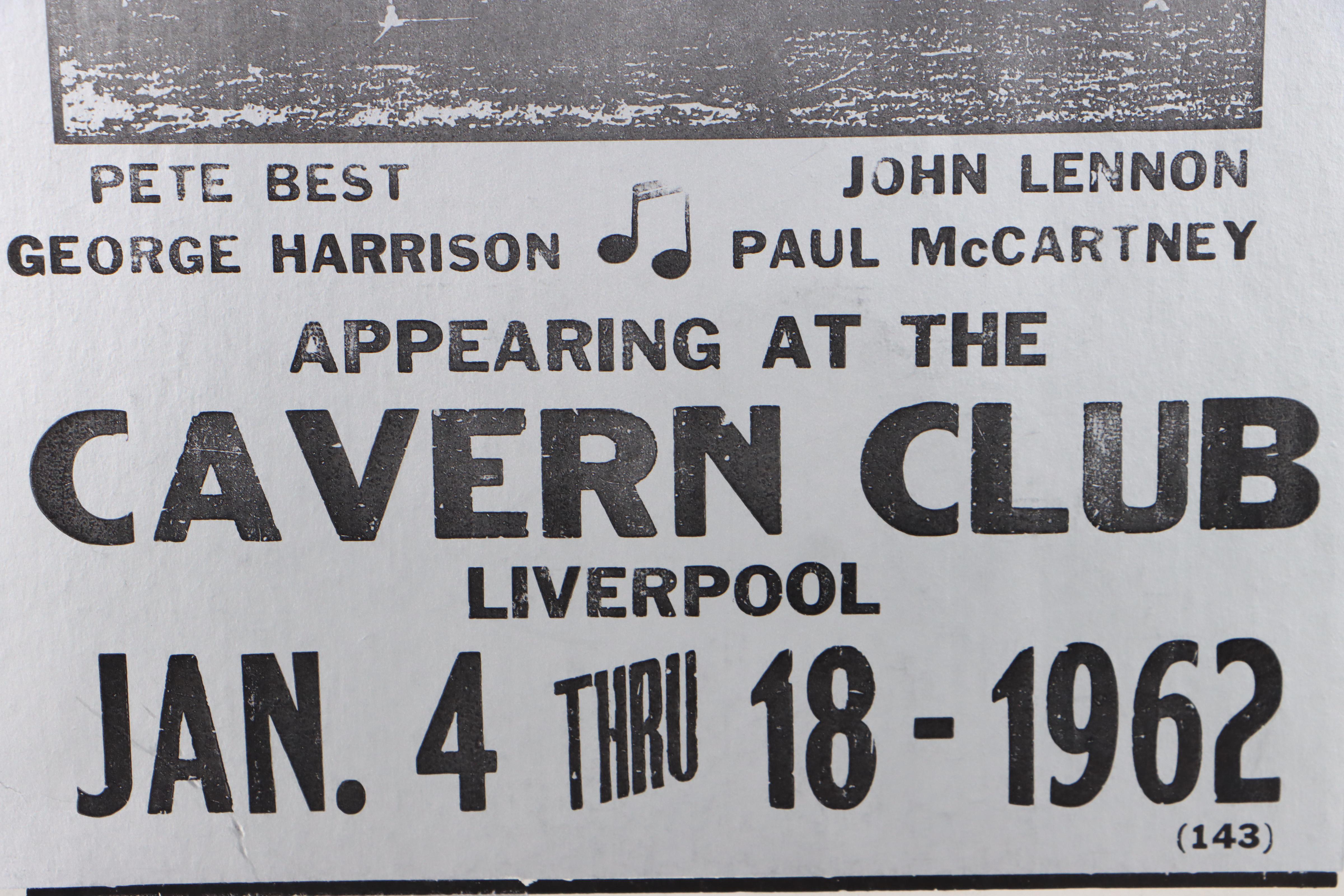 The Beatles Concert Poster for The Cavern Club