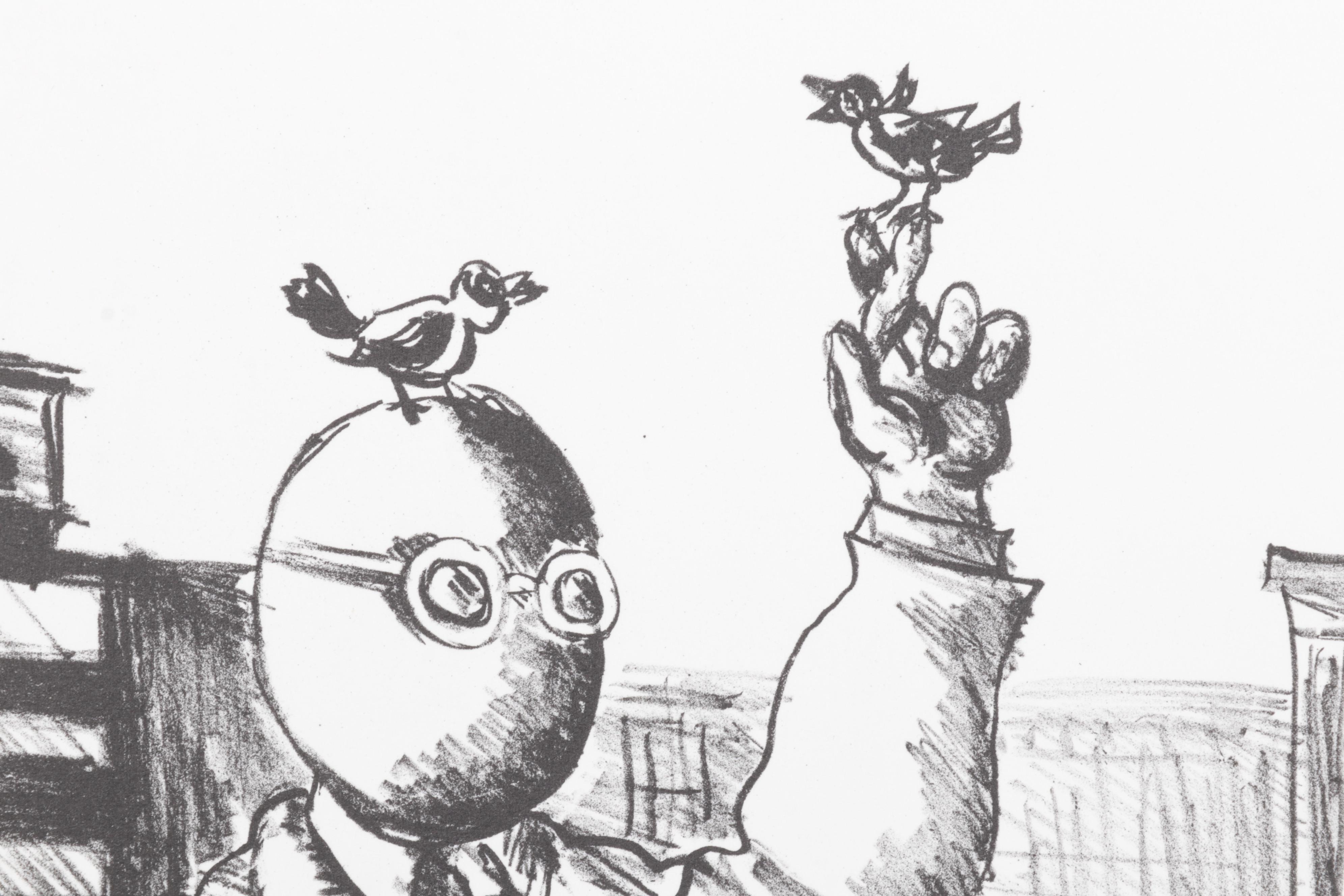 Sidney Chafetz Lithograph "Monumental Ephemera II," 1985