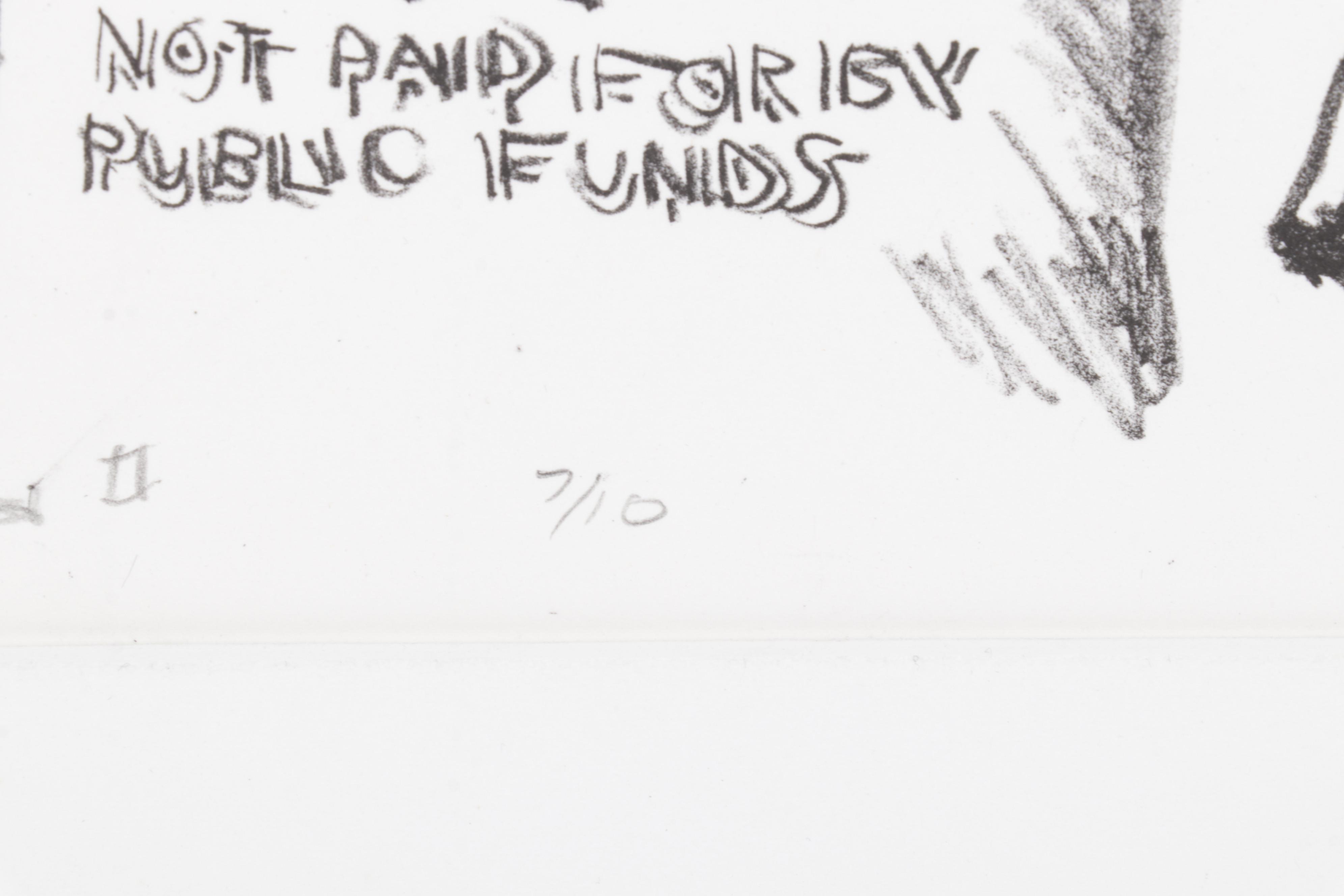 Sidney Chafetz Lithograph "Monumental Ephemera II," 1985