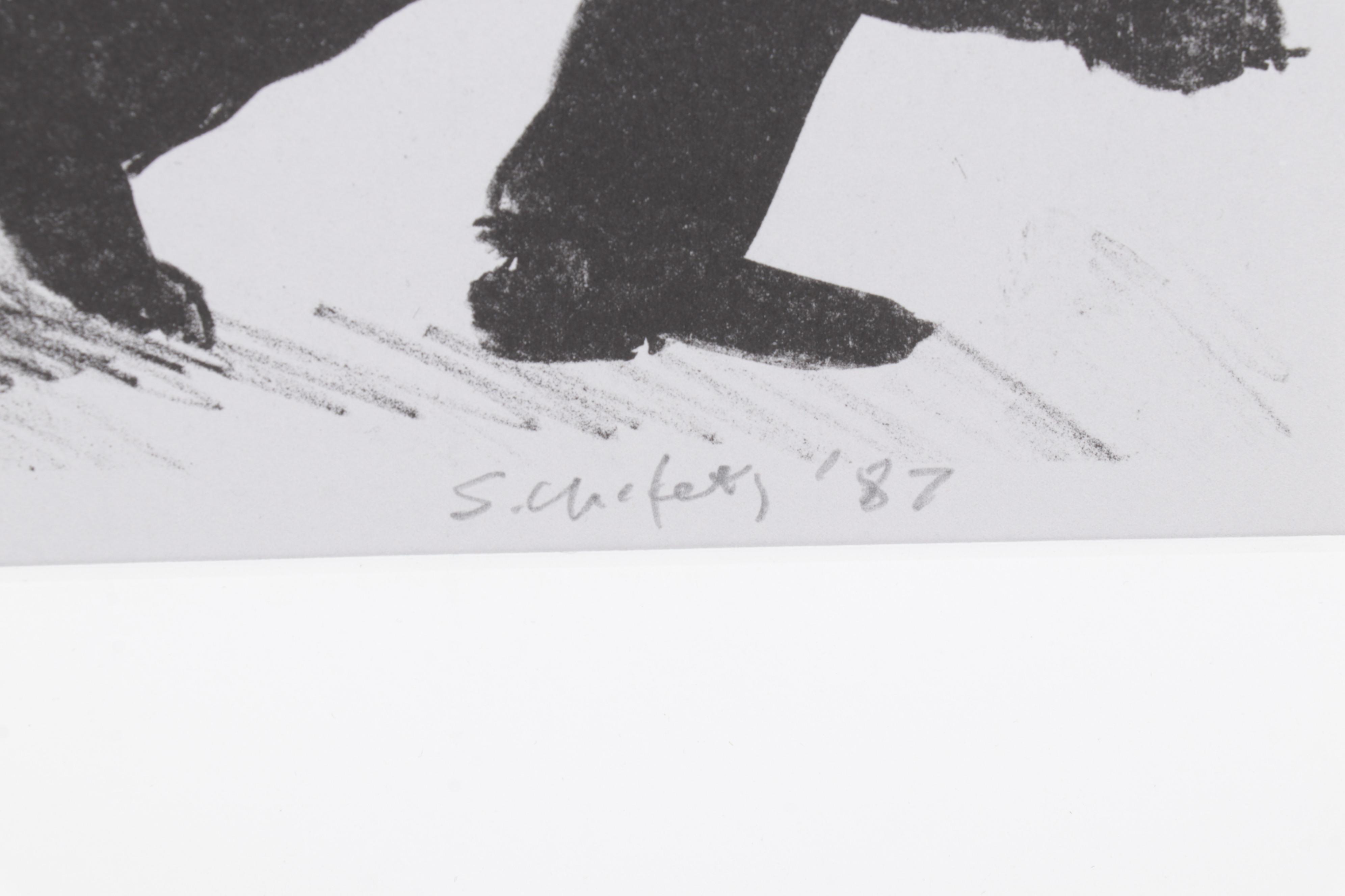 Sidney Chafetz OSU Vs. Michigan Lithograph "Beat Blue," 1987