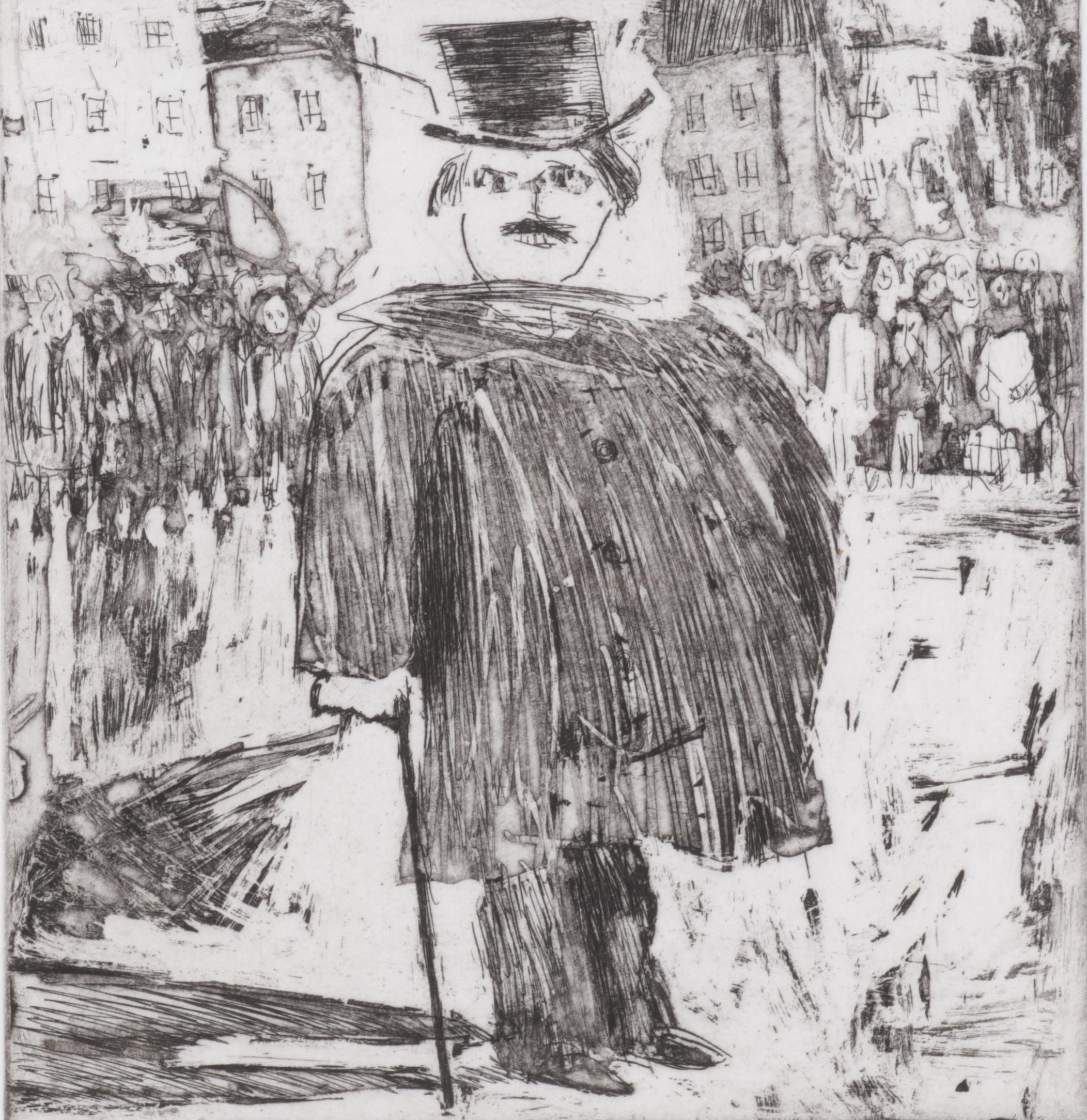 Sidney Chafetz Etching With Aquatint "Patron of the Opera," Circa 1969