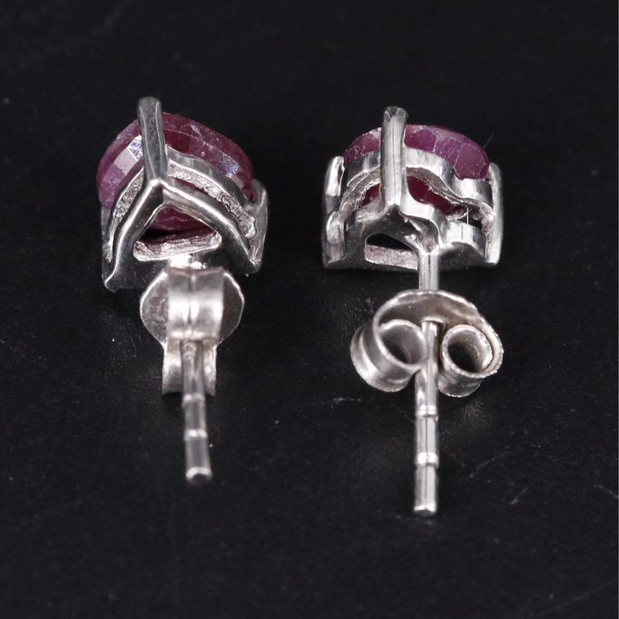 Sterling Silver Gemstone Stud Earrings