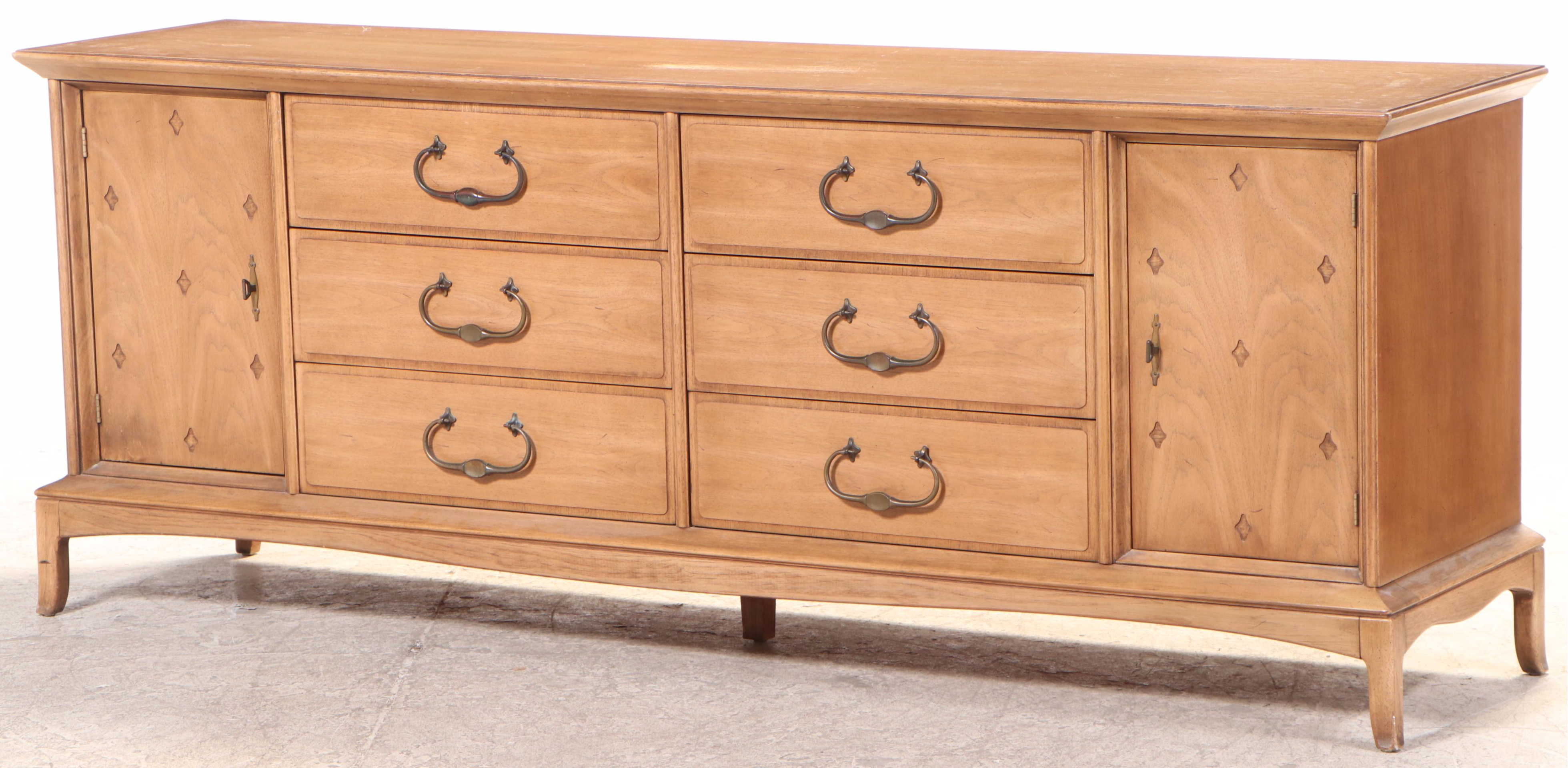 Thomasville "Horizon" Moroccan Style Pecan Twelve-Drawer Dresser
