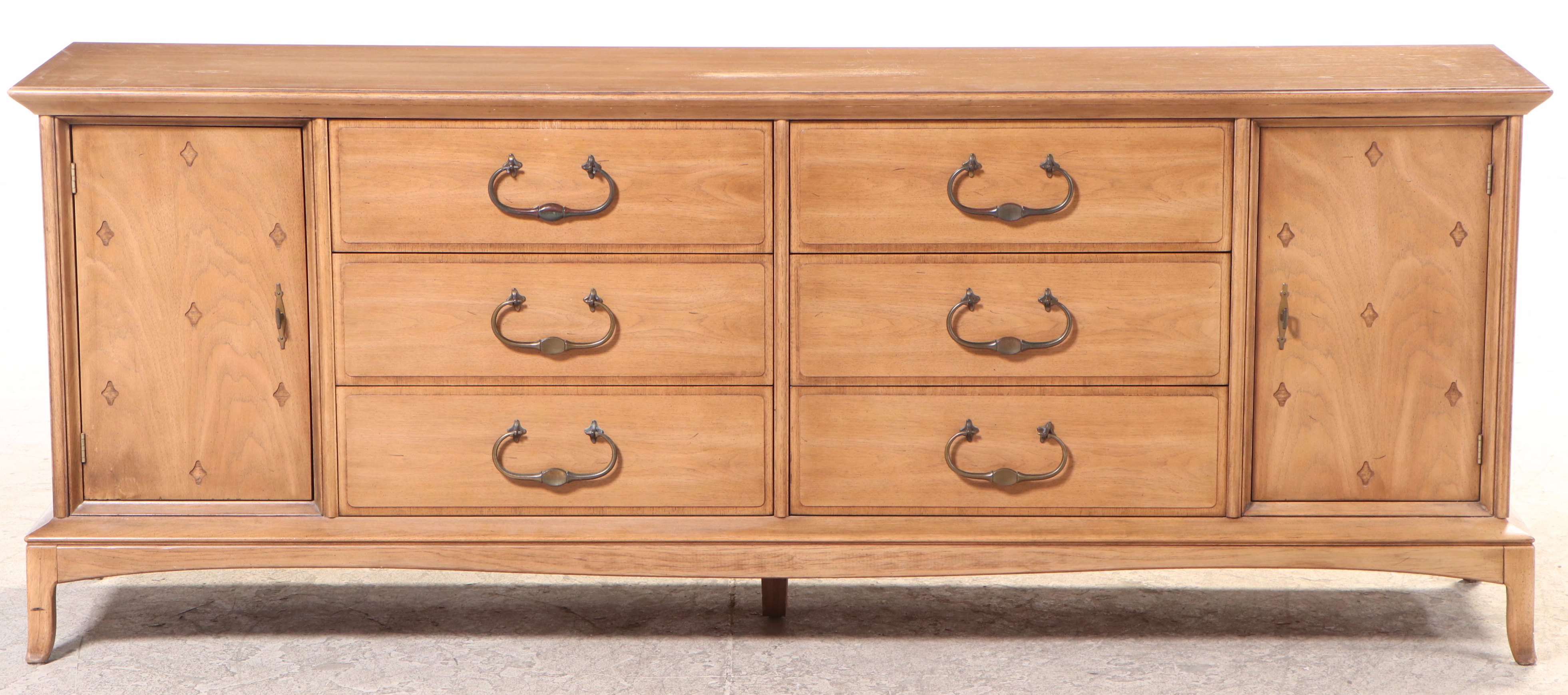 Thomasville "Horizon" Moroccan Style Pecan Twelve-Drawer Dresser