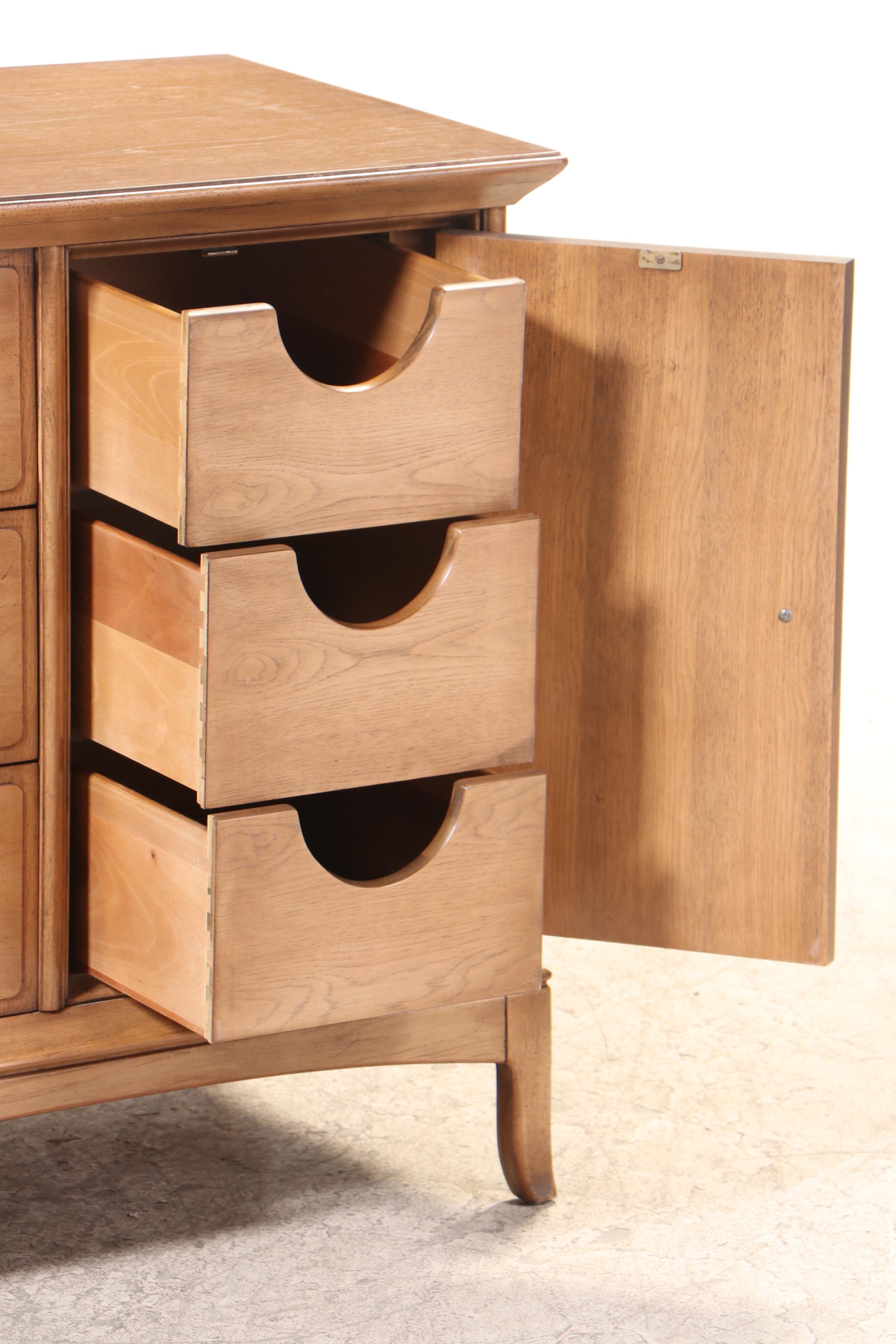 Thomasville "Horizon" Moroccan Style Pecan Twelve-Drawer Dresser