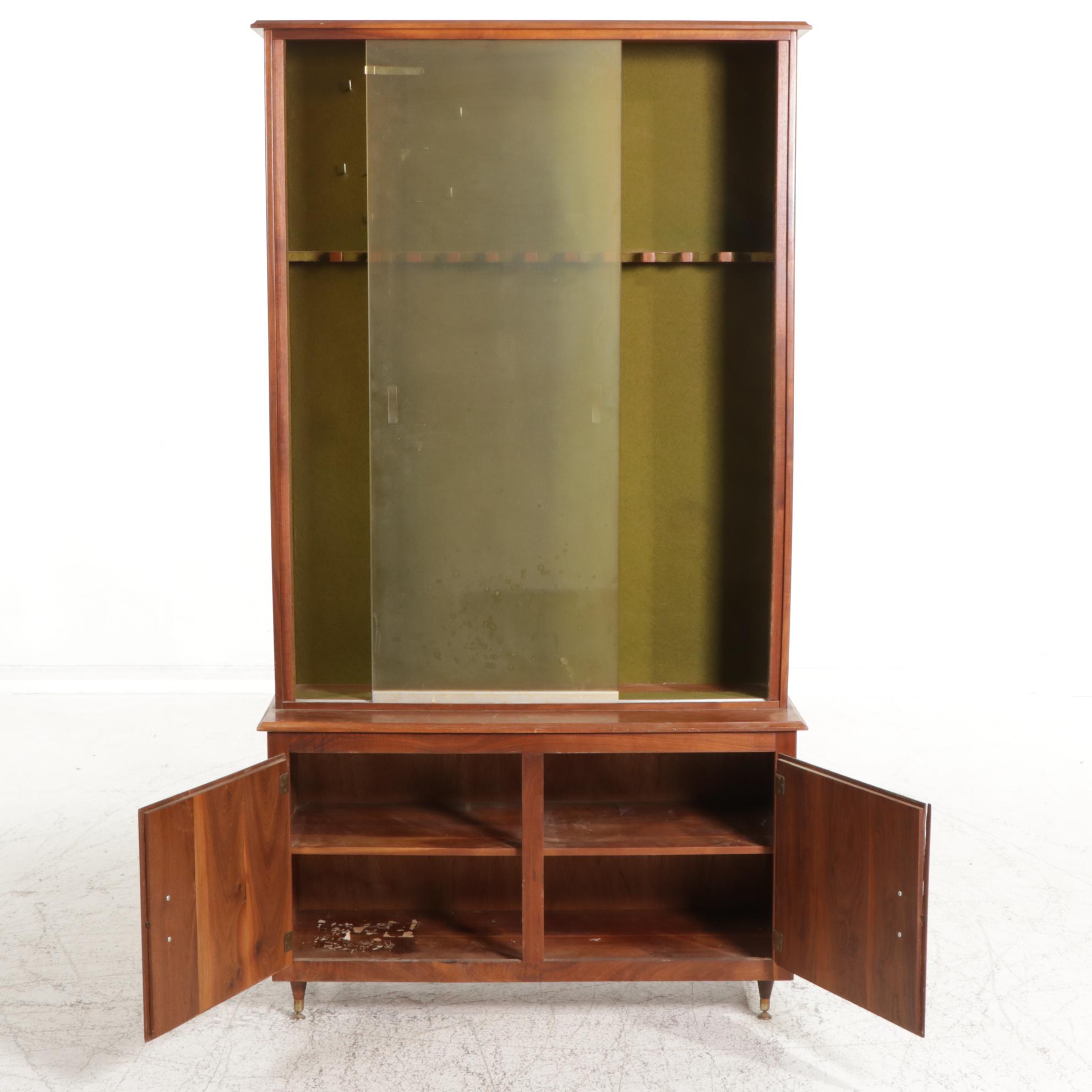 Mid Century Modern Walnut Gun Cabinet