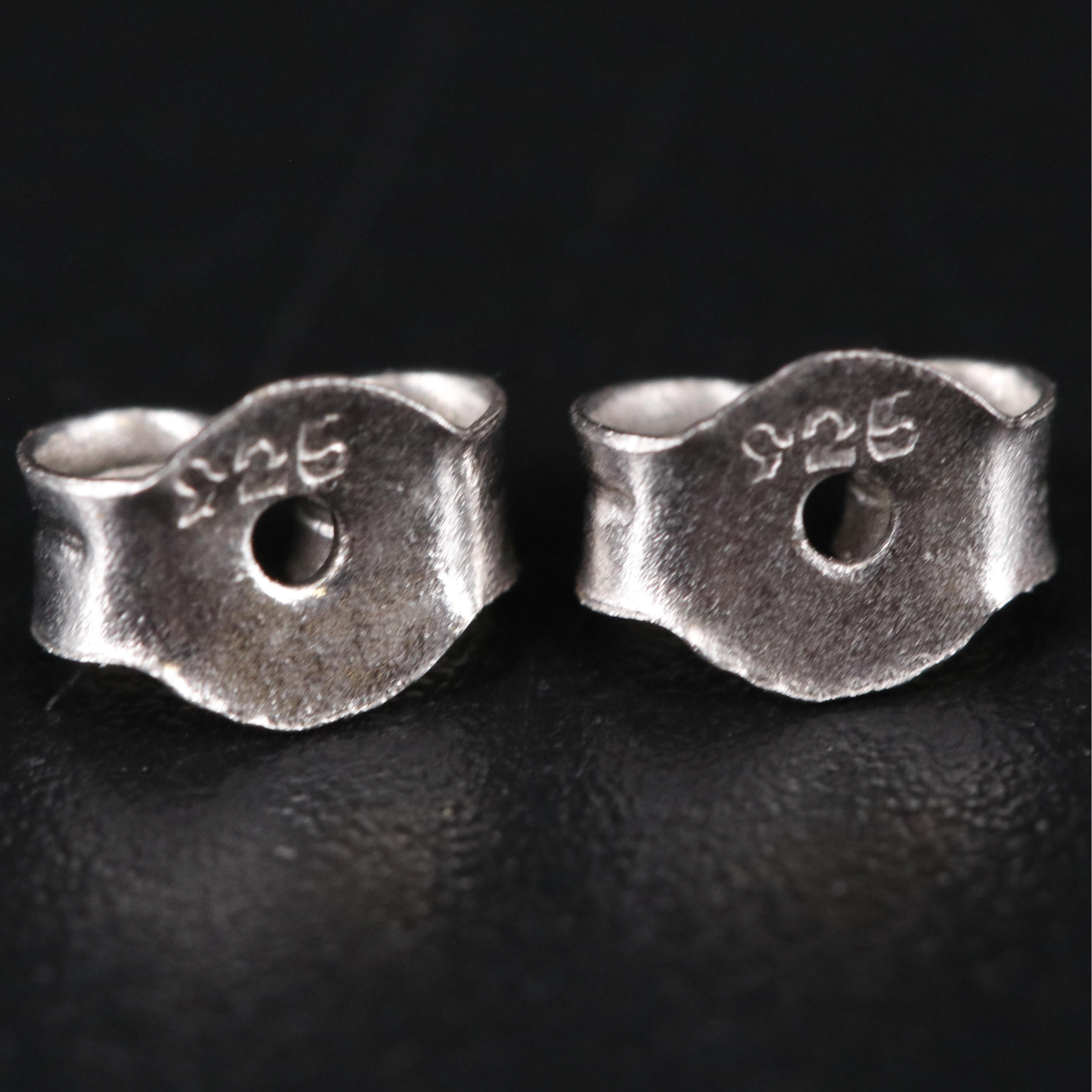 Sterling Silver Gemstone Stud Earrings