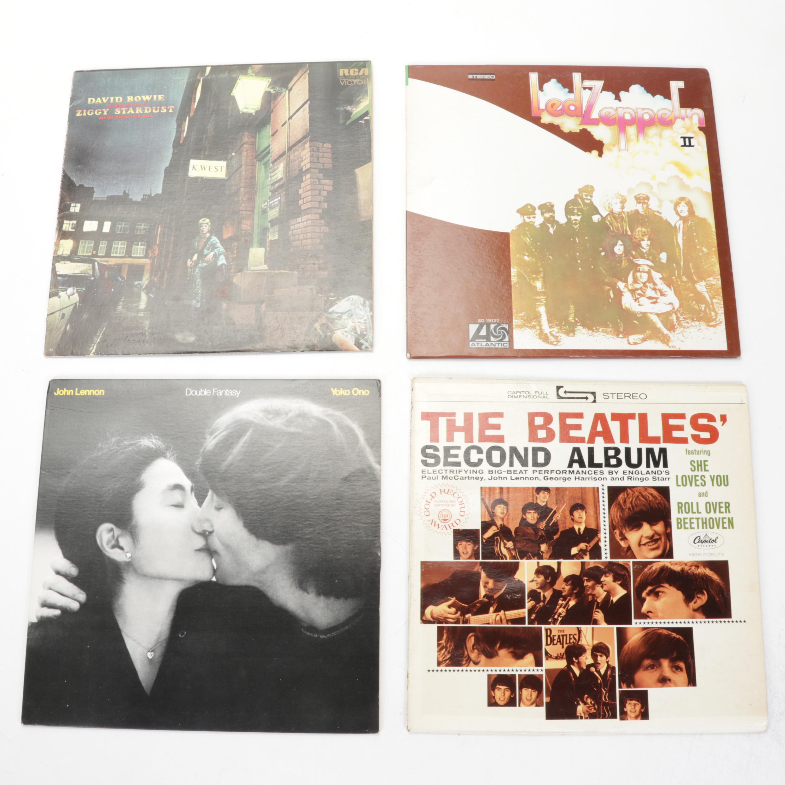 David Bowie, John Lennon and Yoko Ono, The Led Zeppelin, and More Vinyl Records