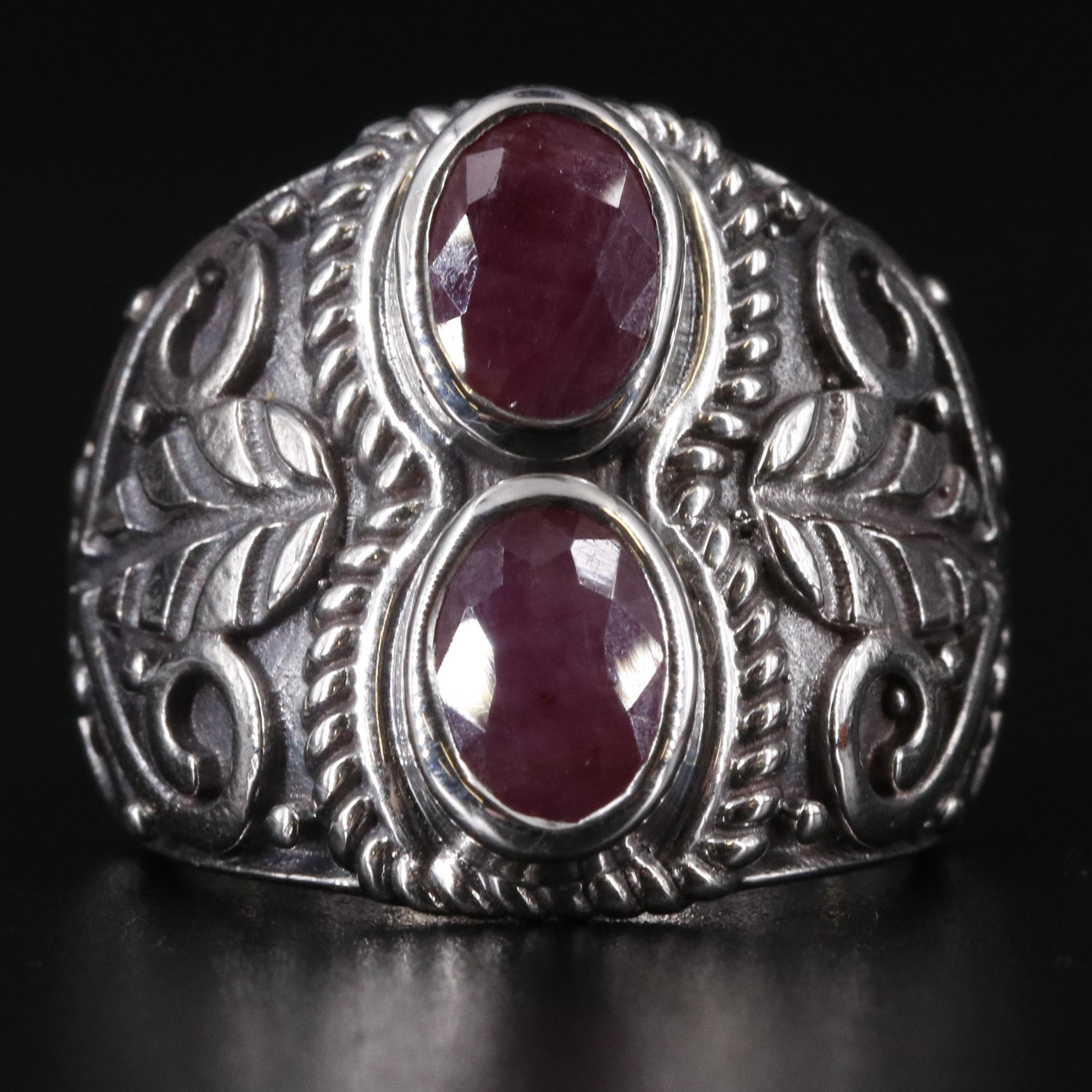 Sterling Silver Ruby Ring