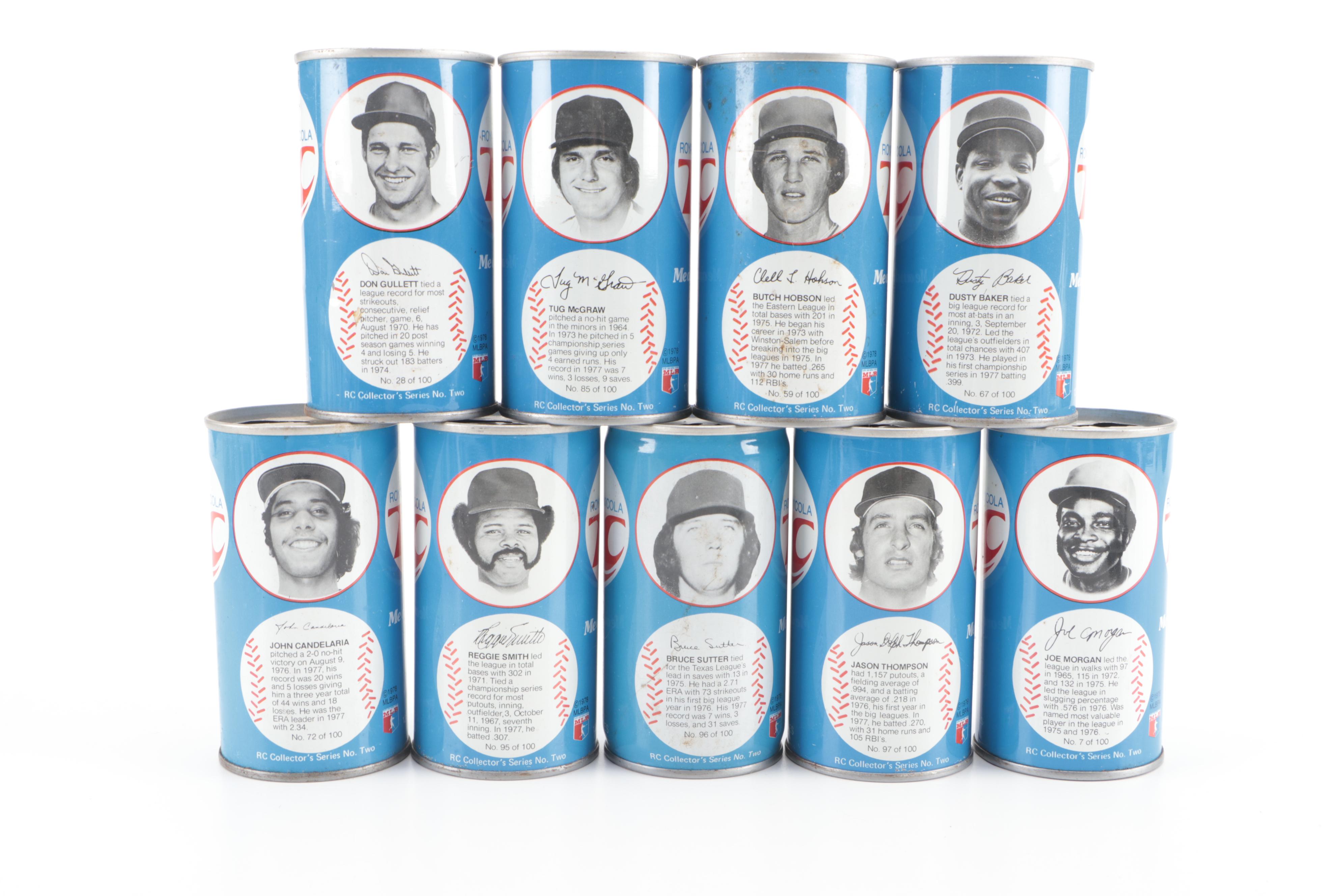 RC Cola Baseball Themed Collector's Series Cans, 1970s