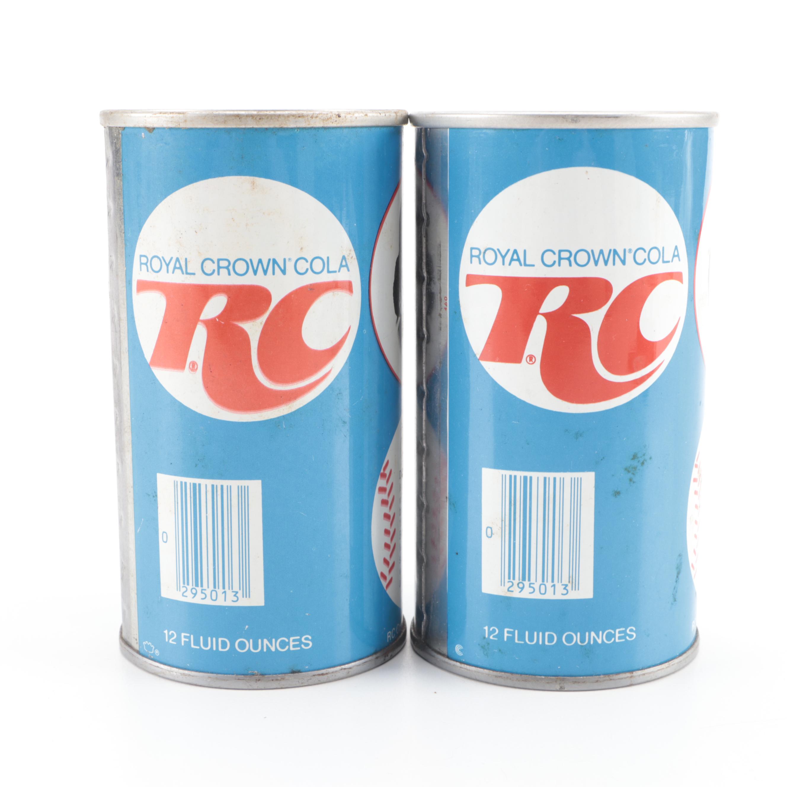 RC Cola Baseball Themed Collector's Series Cans, 1970s