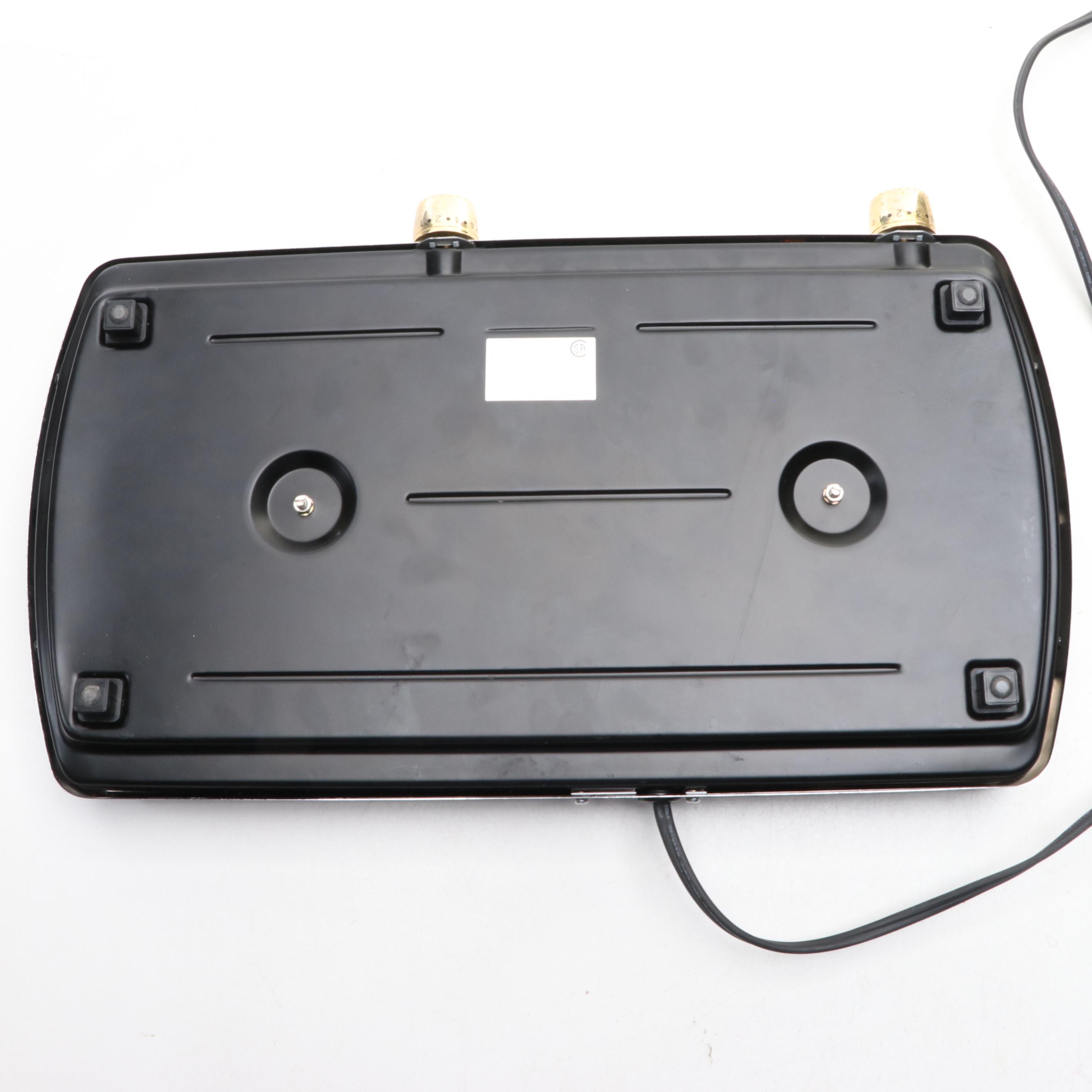 Command Performance Gold Portable Double Burner Buffet Electric Range