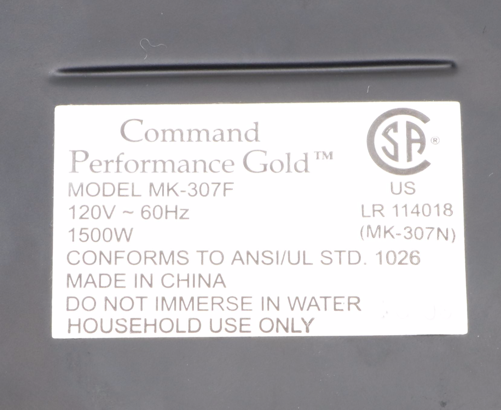 Command Performance Gold Portable Double Burner Buffet Electric Range