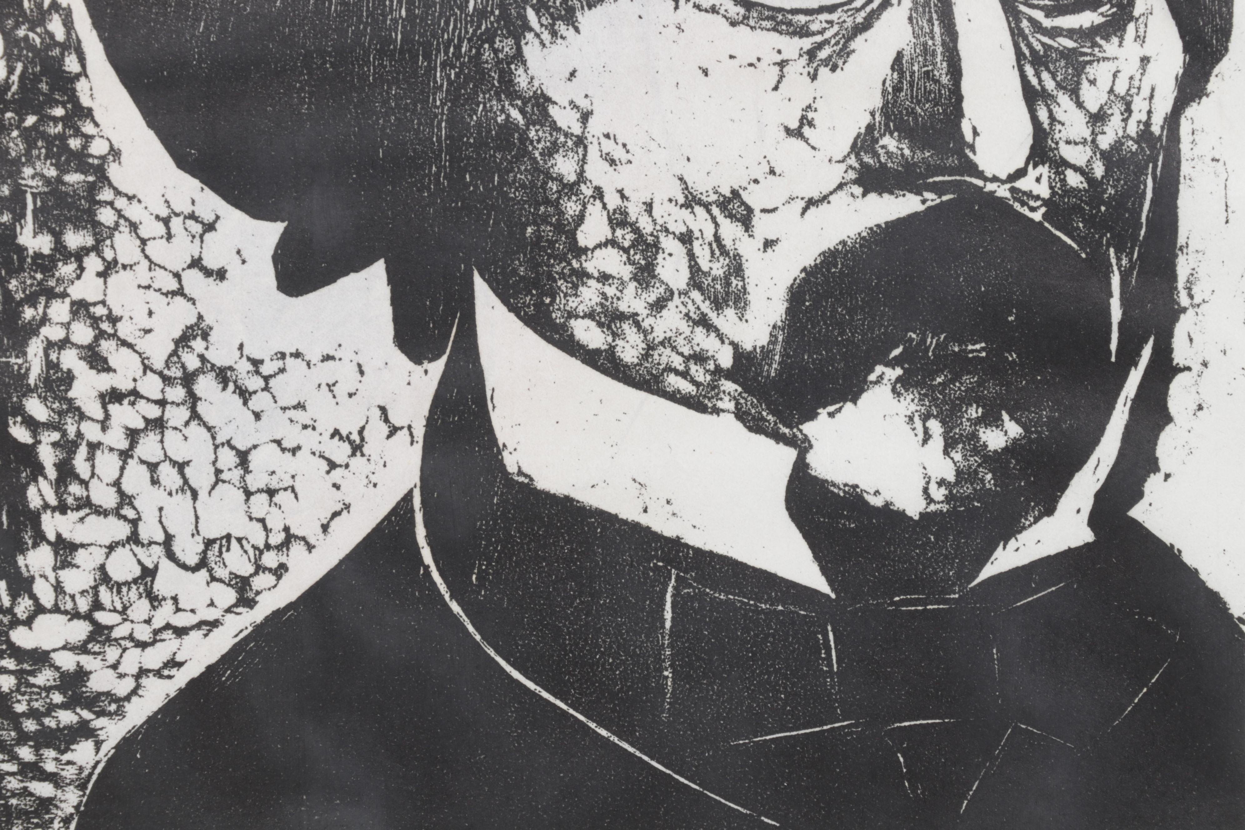 Sidney Chafetz Portrait Woodcut "Hawthorne," 1964