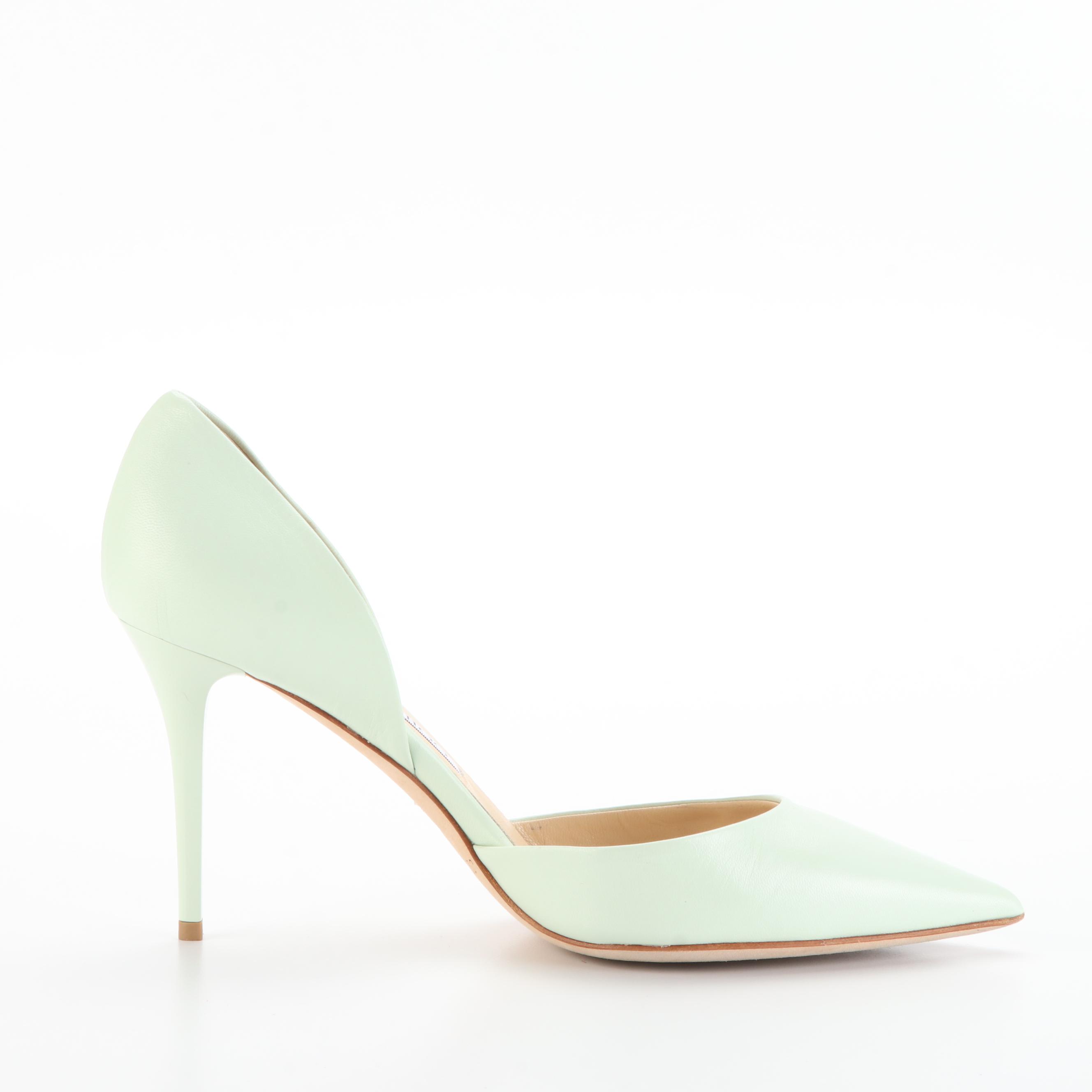 Jimmy Choo Addison d'Orsay Pumps in Mint Leather