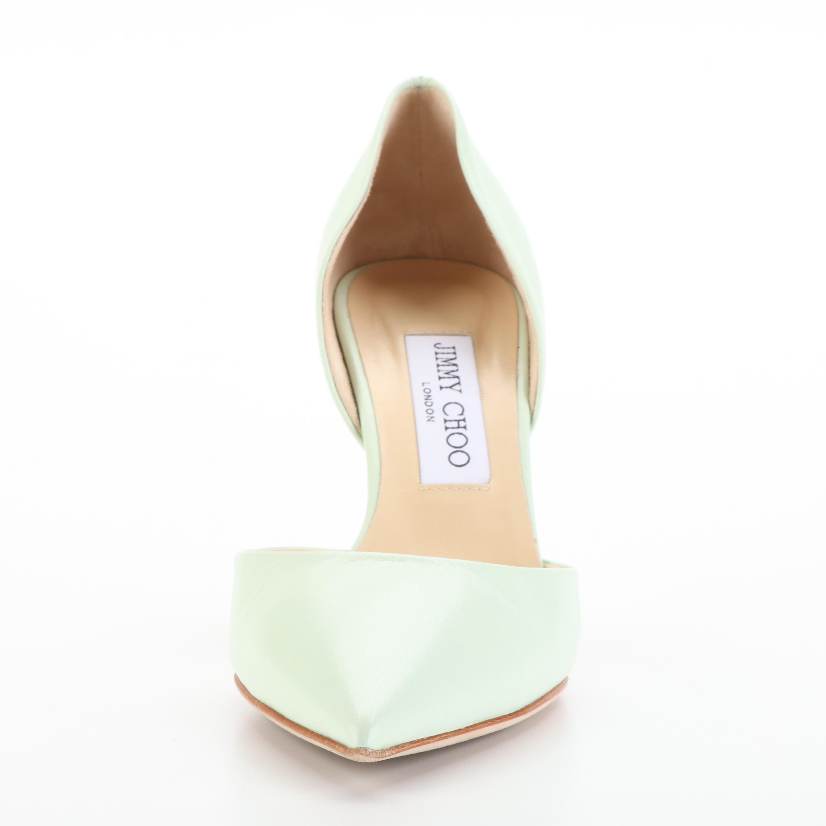 Jimmy Choo Addison d'Orsay Pumps in Mint Leather