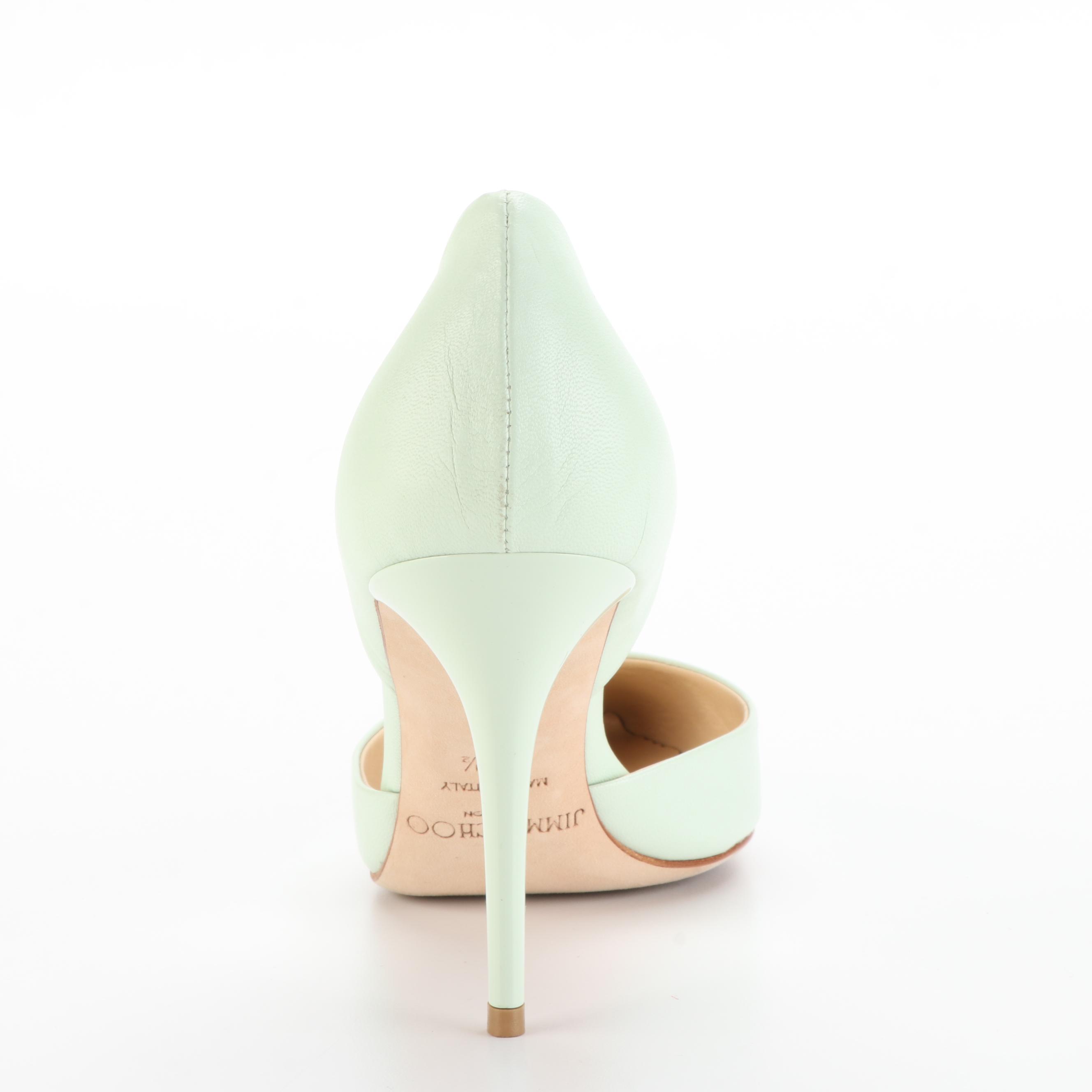 Jimmy Choo Addison d'Orsay Pumps in Mint Leather