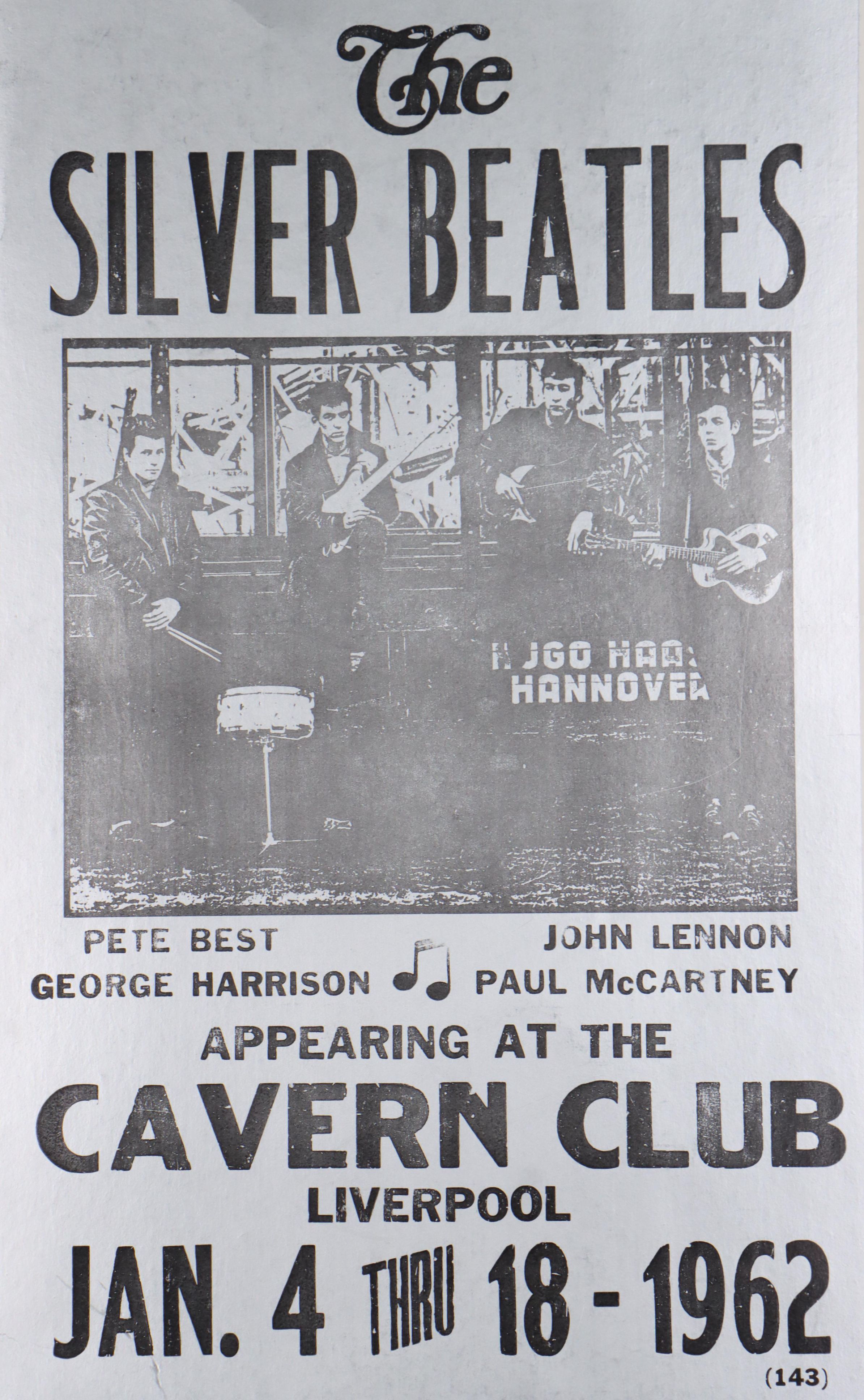 The Beatles Concert Poster for The Cavern Club