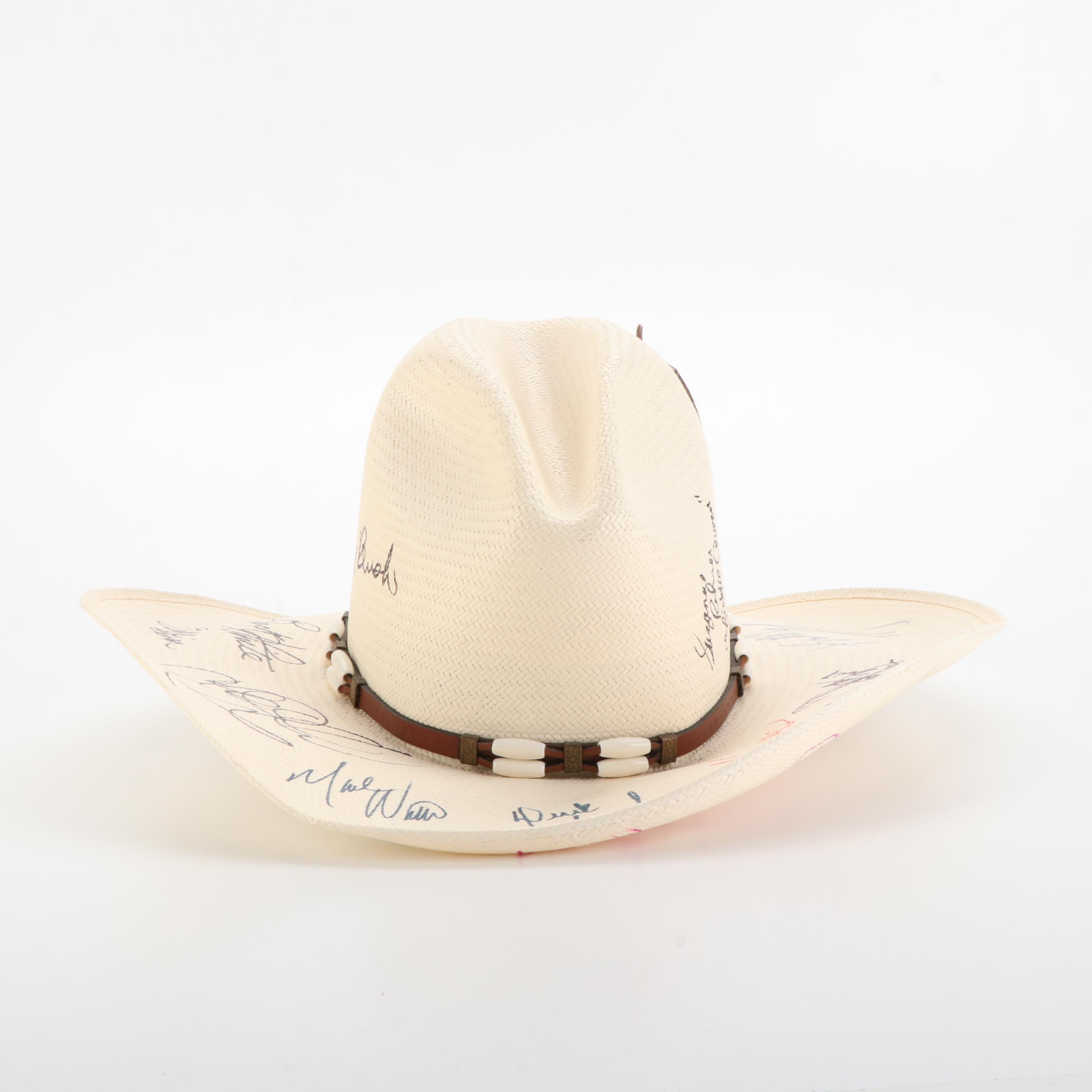 Western Straw Hats with Country, Western, and Americana Music Artist Signatures