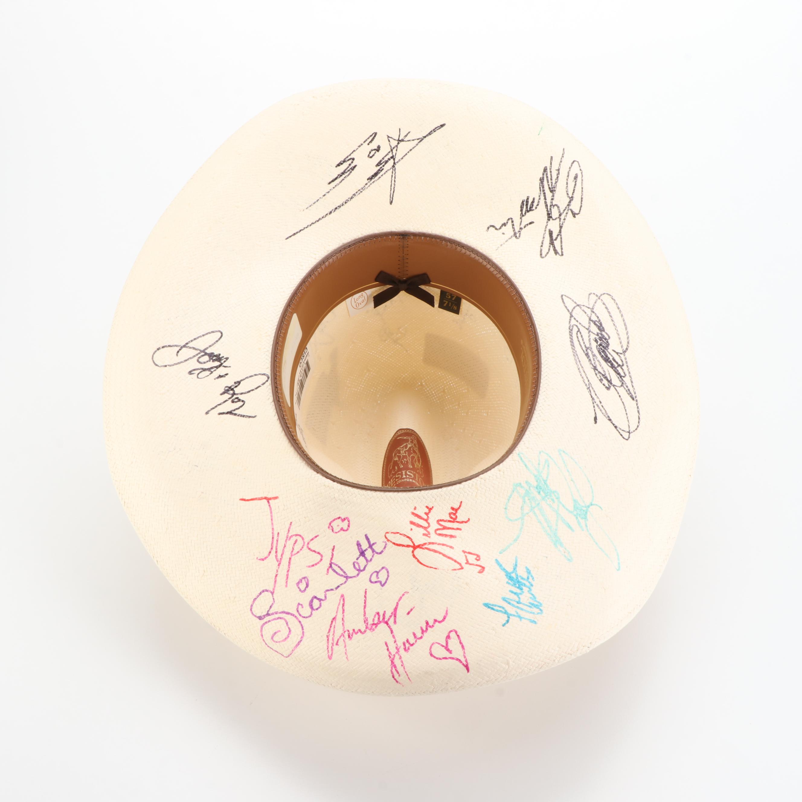 Western Straw Hats with Country, Western, and Americana Music Artist Signatures