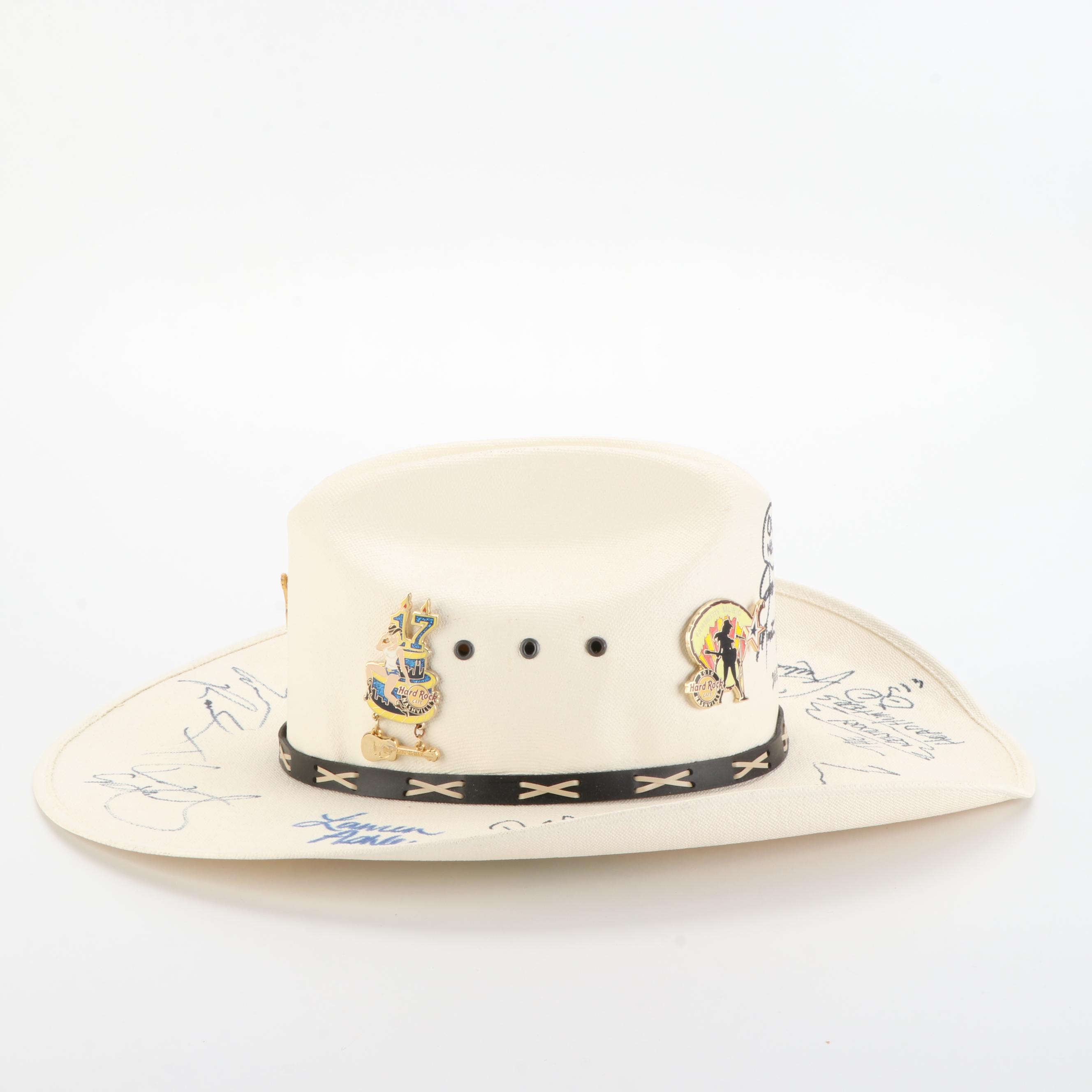 Western Straw Hats with Country, Western, and Americana Music Artist Signatures