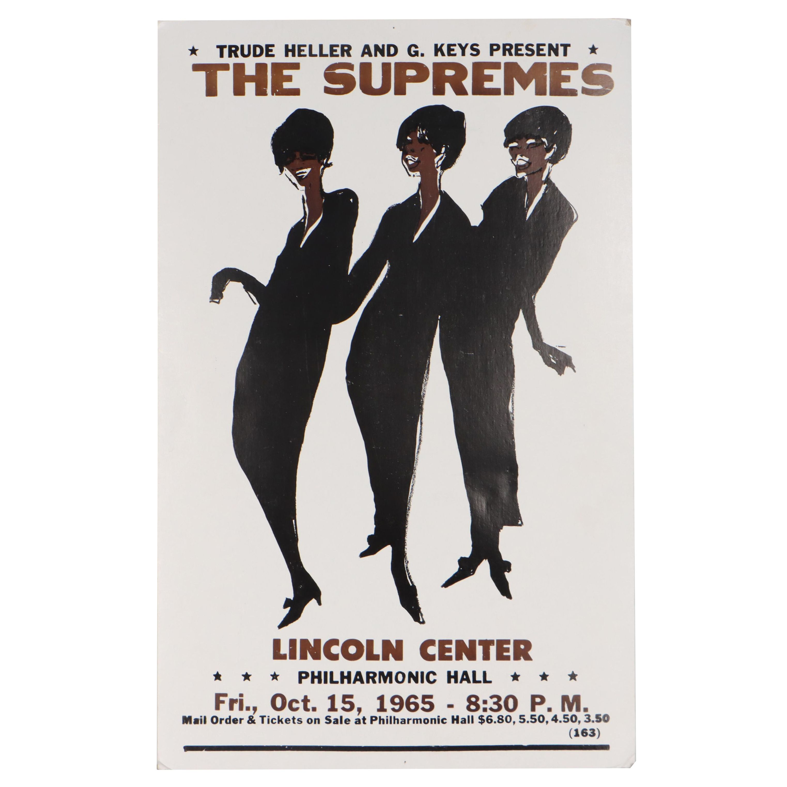 The Supremes Concert Poster For The Lincoln Center